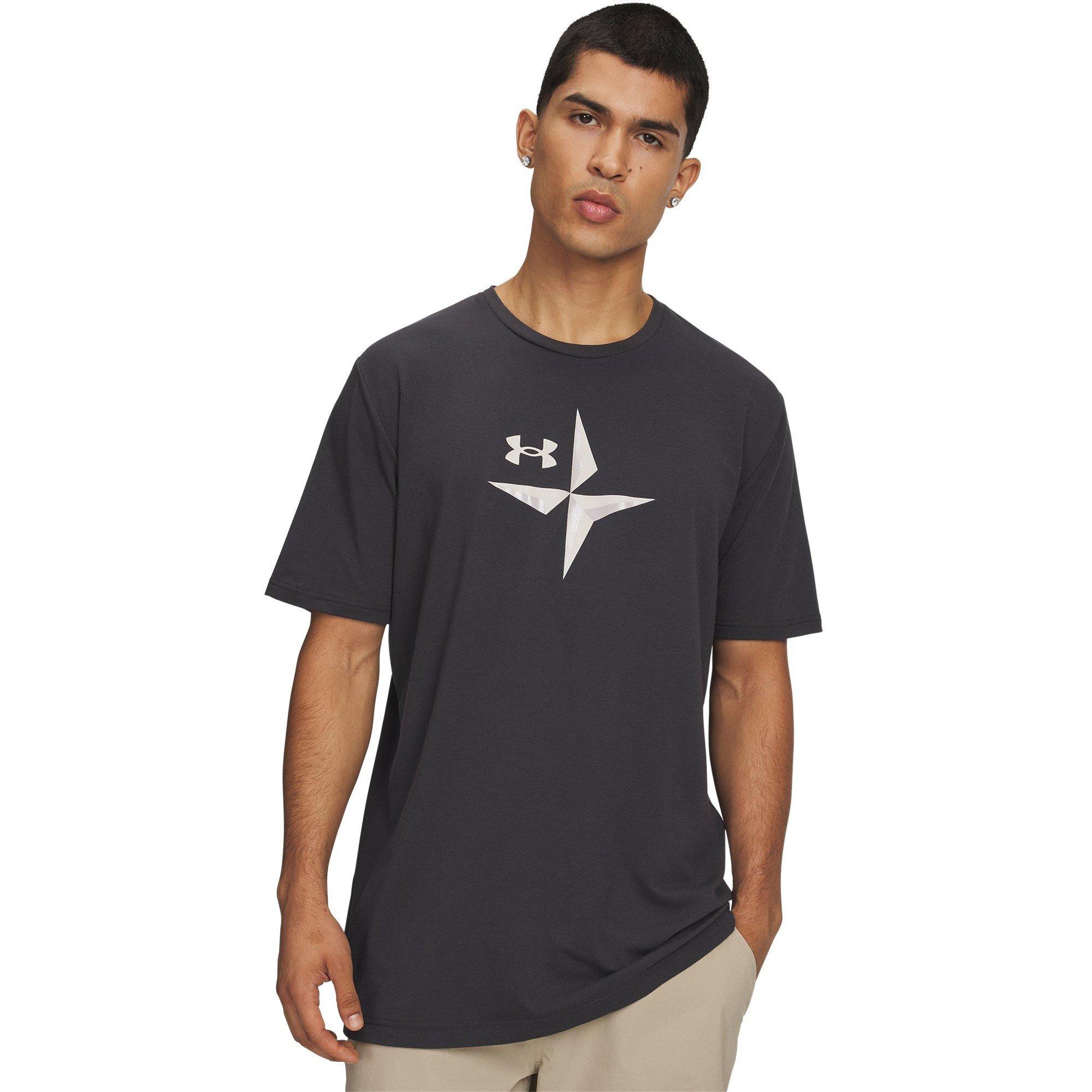 Grey/White - Under Armour - UA EXPLOR Graphic SS Sn63 - 1