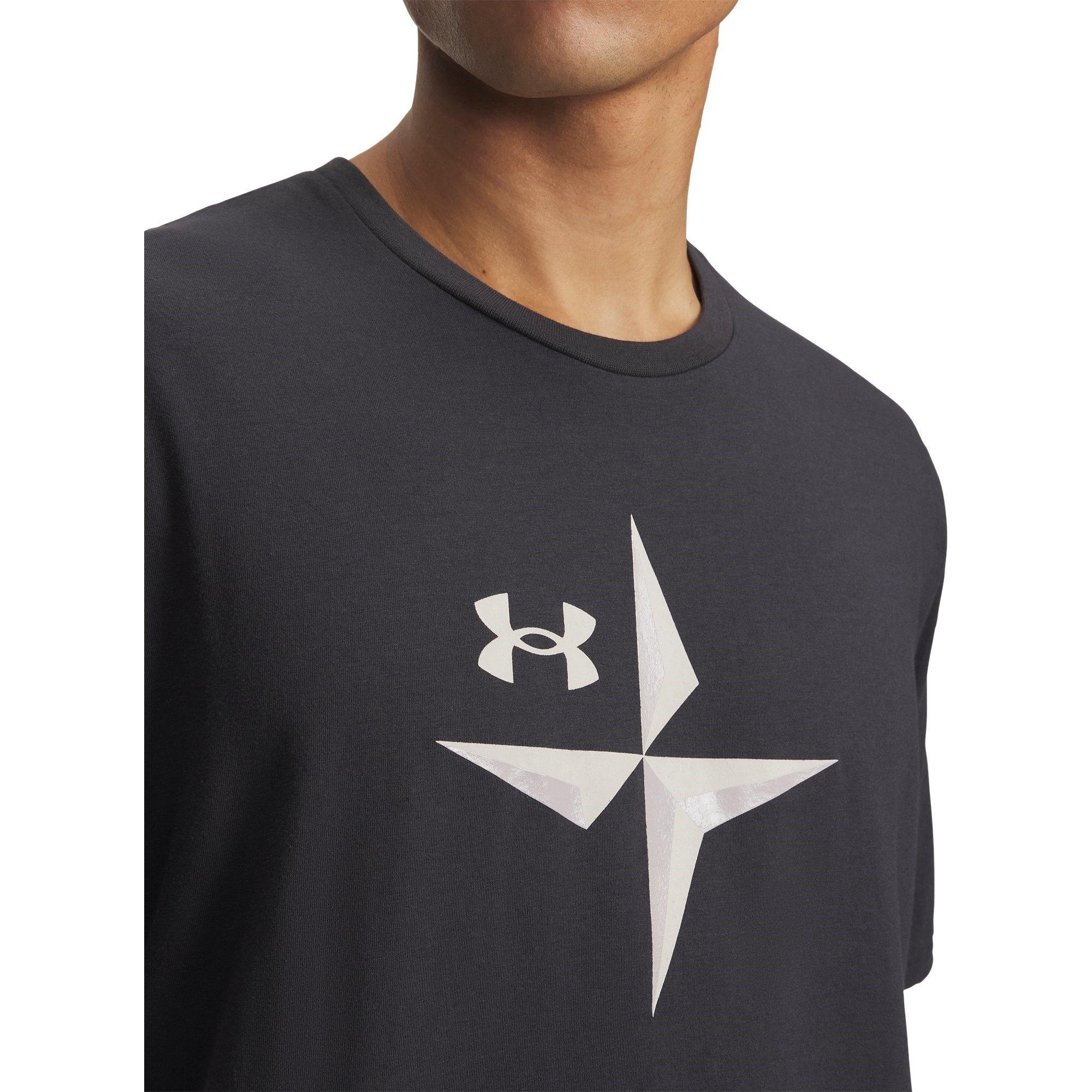 Grey/White - Under Armour - UA EXPLOR Graphic SS Sn63 - 3