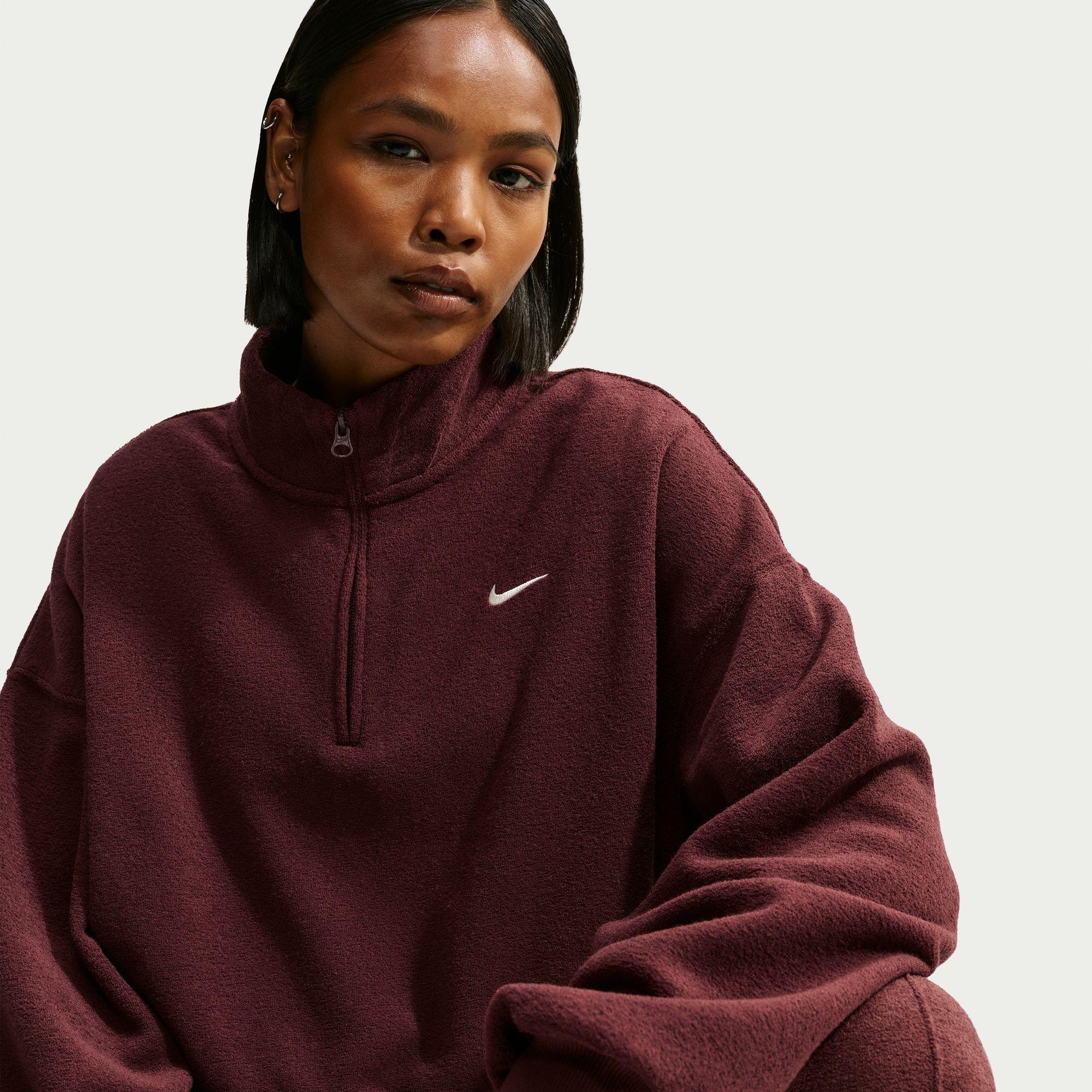 Burgundy - Nike - Nike Studio 1/4 Zip Ld64 - 3
