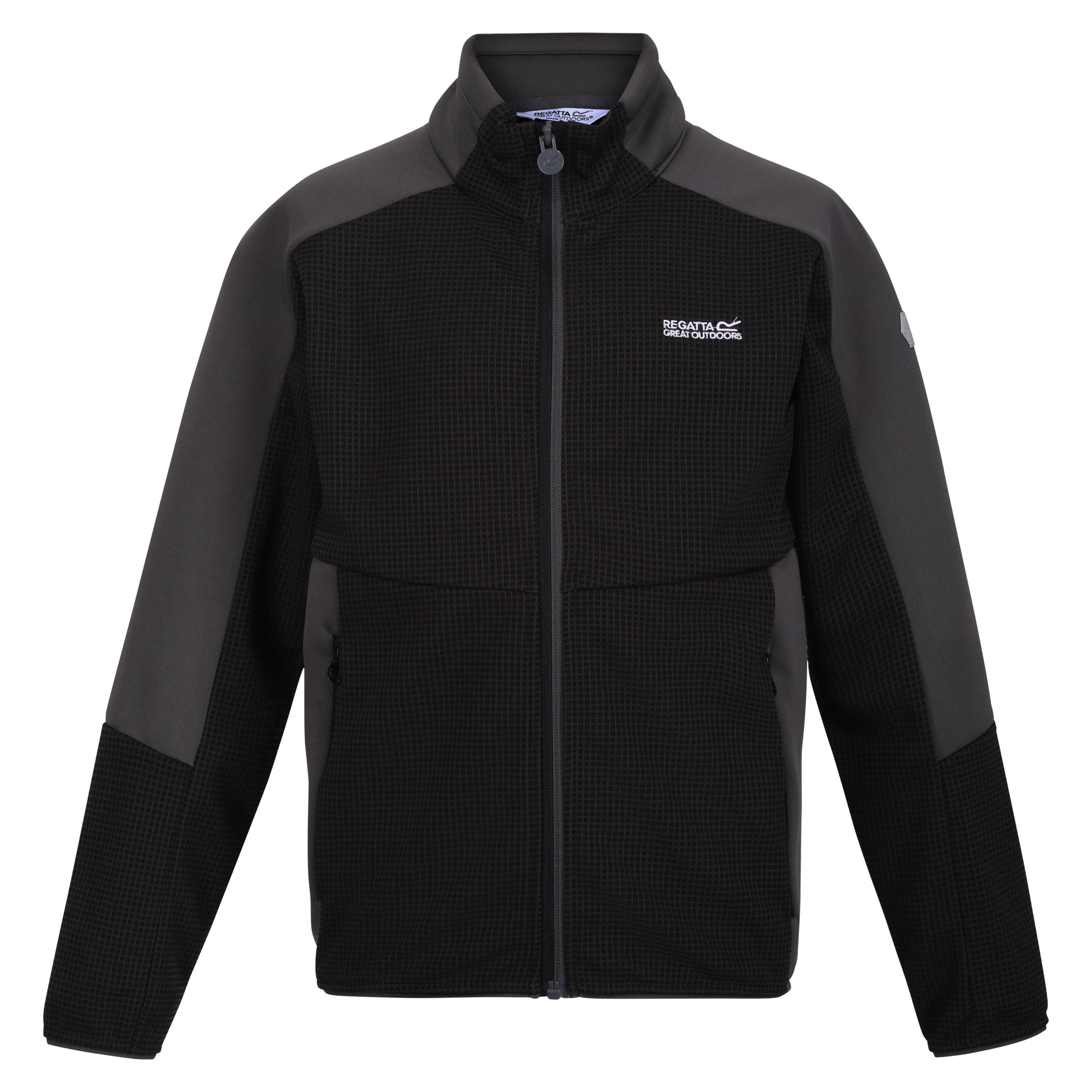 Black/Sealgr - Regatta - Unisex Kids' Highton Full-Zip Fleece - 1