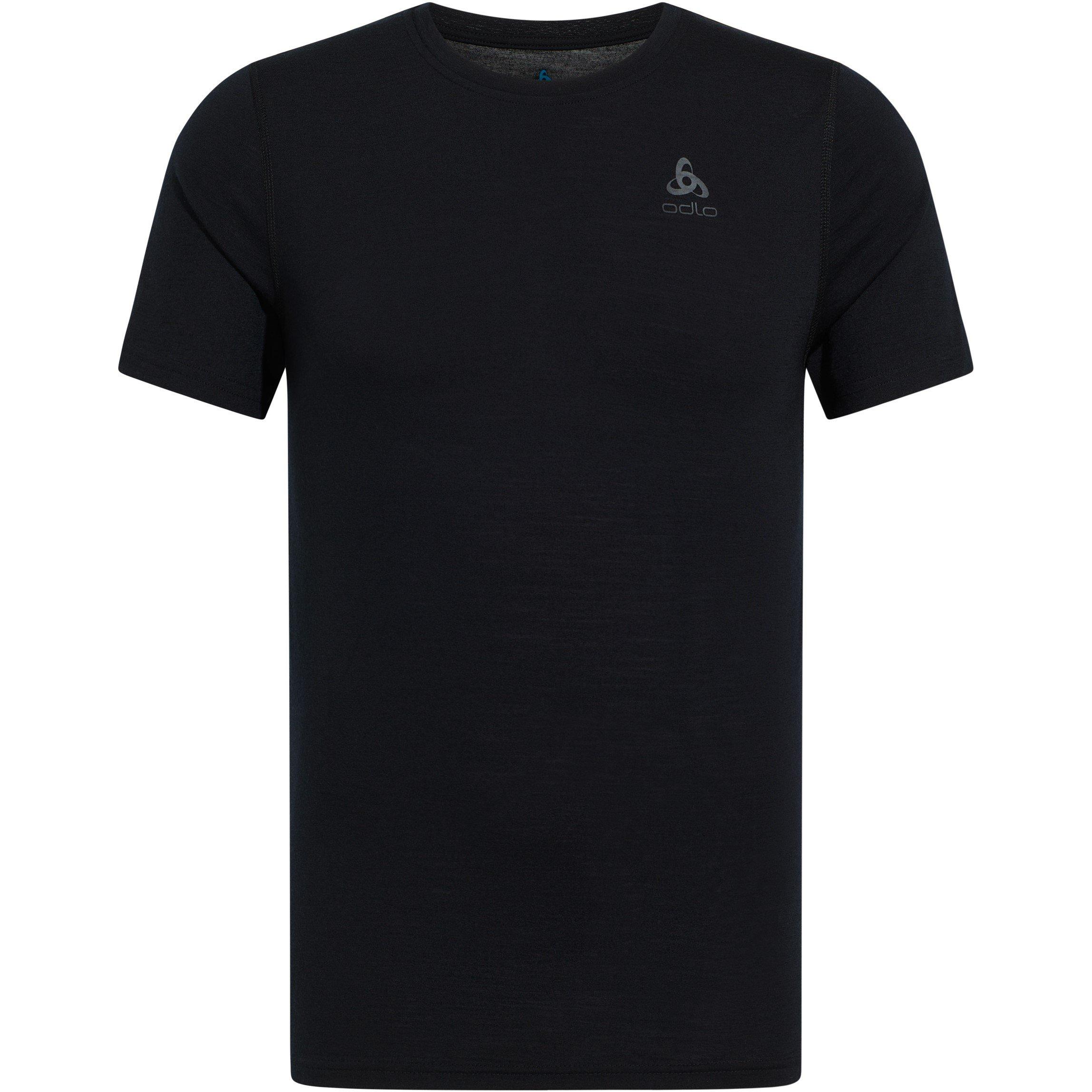 Black - Odlo - Men's Merino Short-Sleeve Baselayer Top