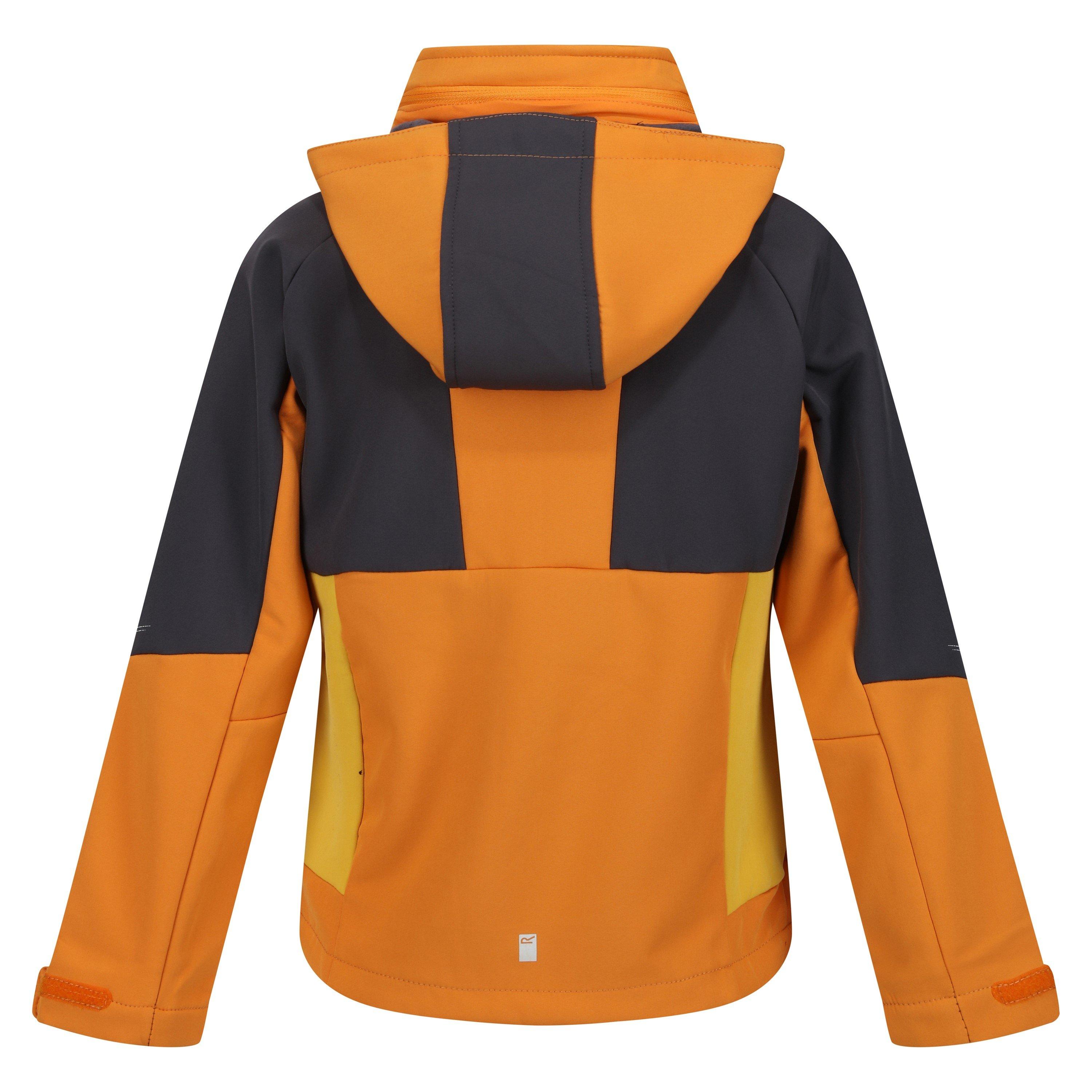 OranPp/SlGry - Regatta - Kids' Haydenbury Technical Weather Resistant Softshell Jacket - 2