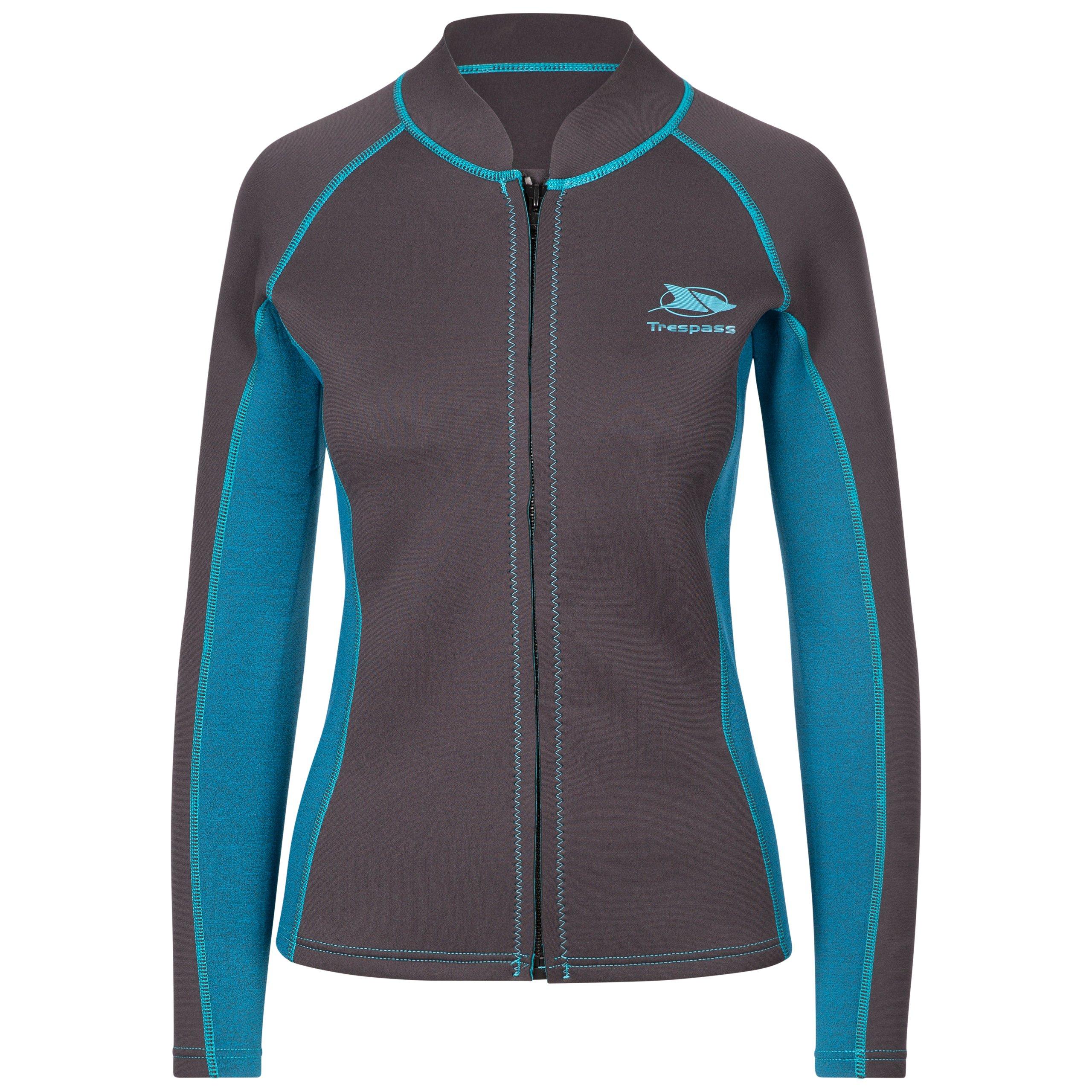 Grigio scuro - Trespass - Women's Skippor Full Zip Neoprene Long Sleeve Shirt - 1