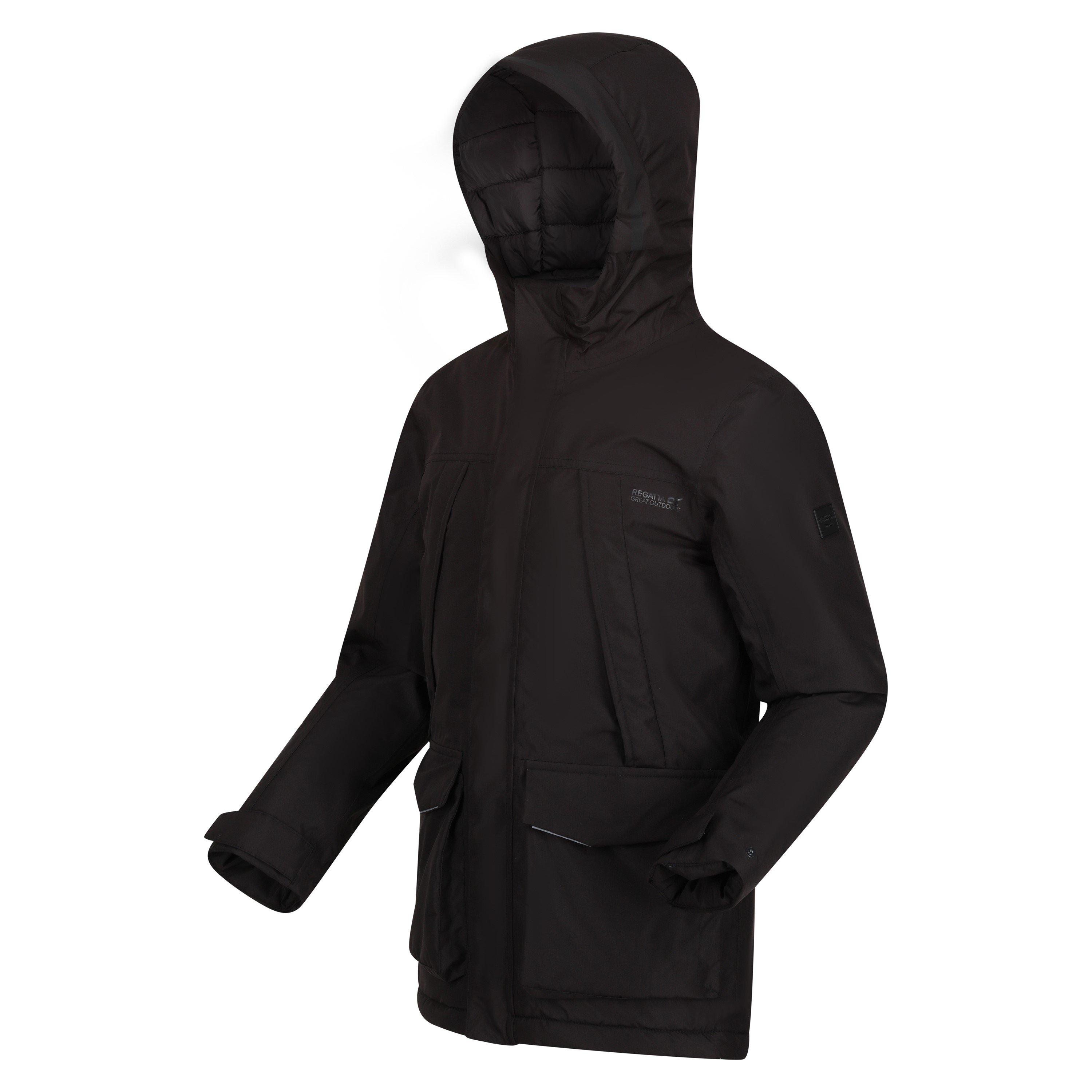 Black - Regatta - Unisex Kids' Paddrik Parka Weather-Resistant Softshell Jacket - 1