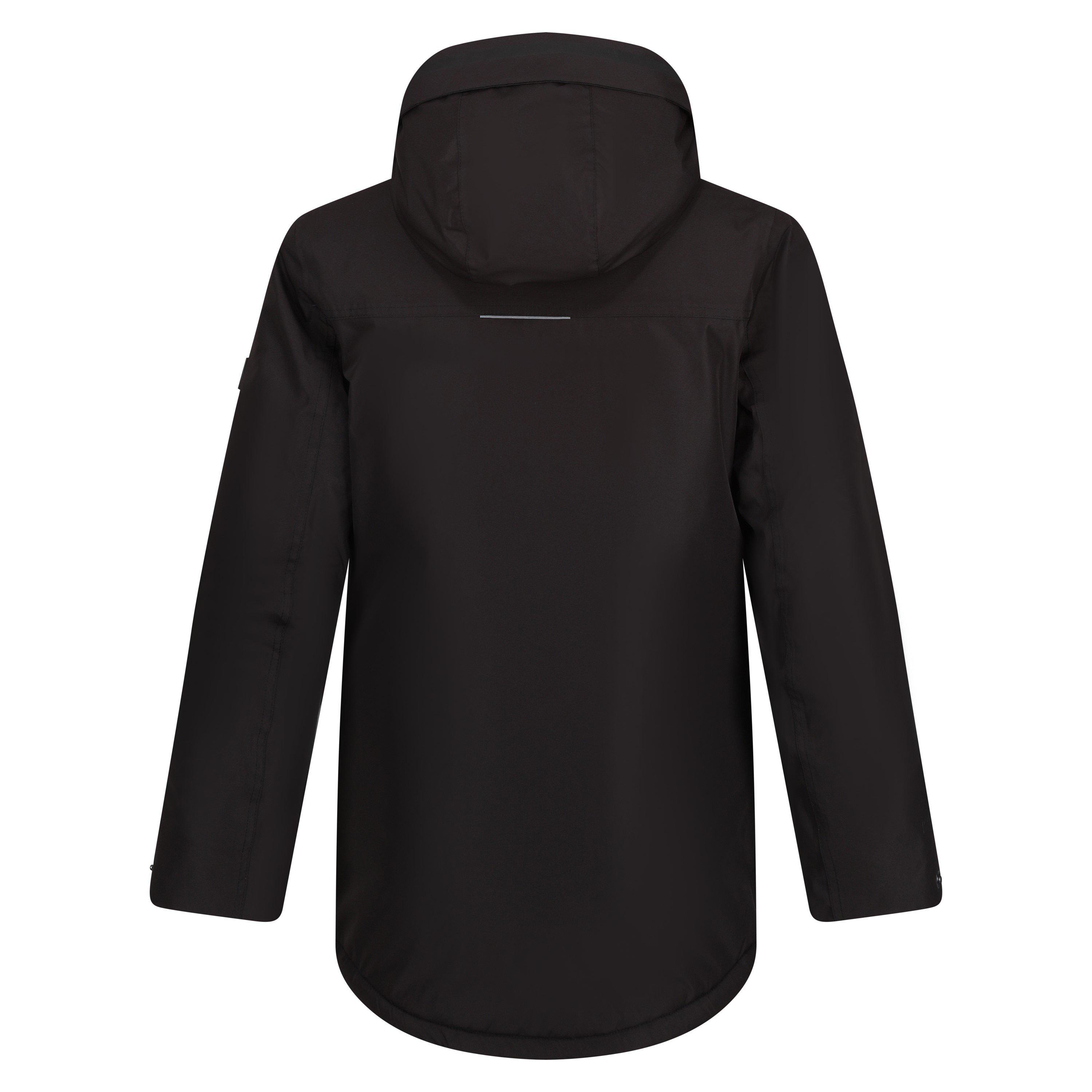 Black - Regatta - Unisex Kids' Paddrik Parka Weather-Resistant Softshell Jacket - 2