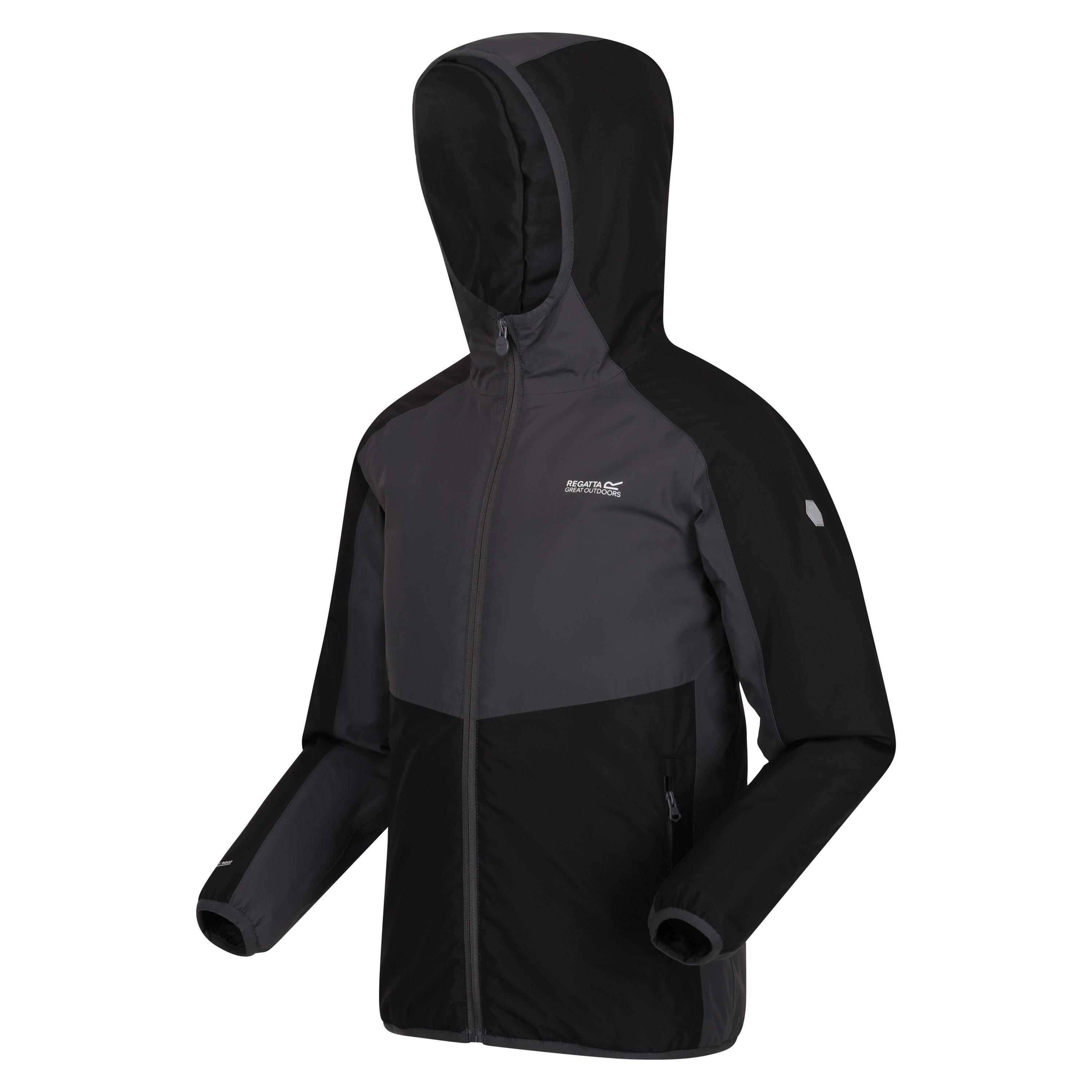 Sort/DkGrå - Regatta - Kids' Volcanics Softshell Jacket - 3