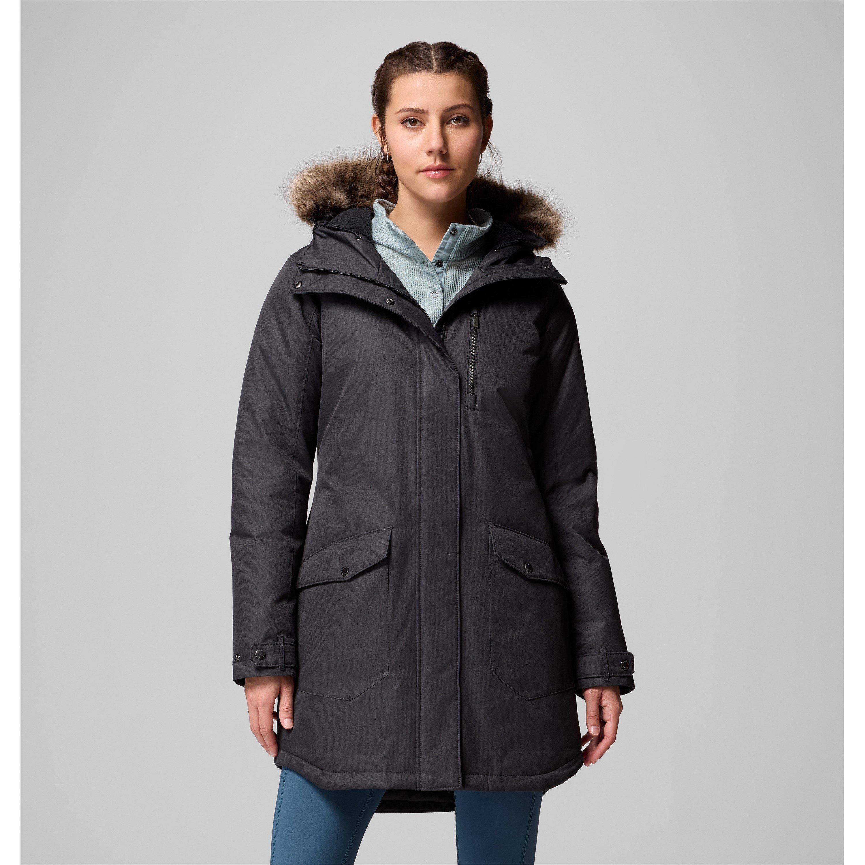 Columbia Women's Suttle Mountain Down Sherpa-Lined Synthetic Down Parka - Black - 10 (S)