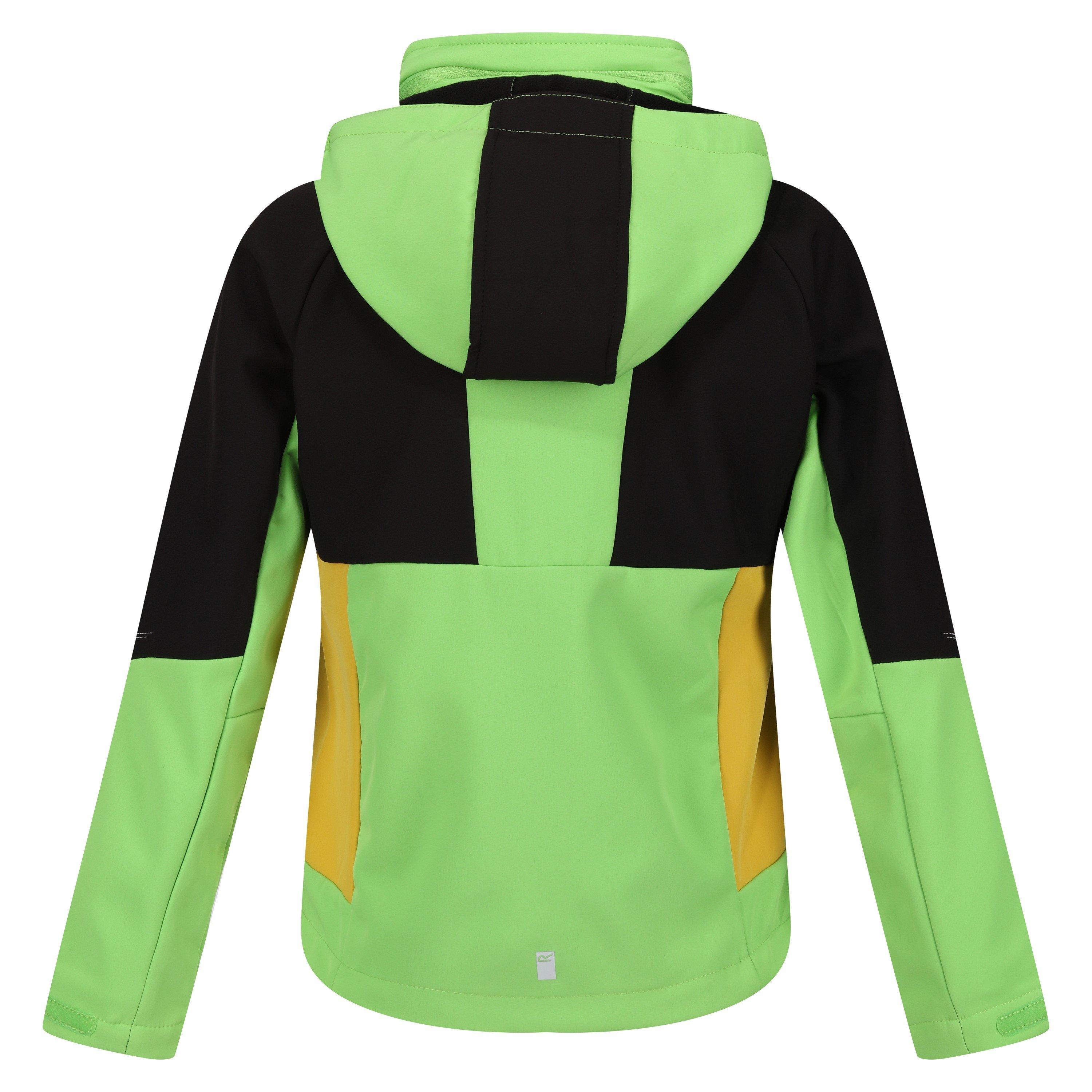 JasmnGrn/Blk - Regatta - Unisex Kids' Haydenbury Wind Resistant Softshell Jacket - 2