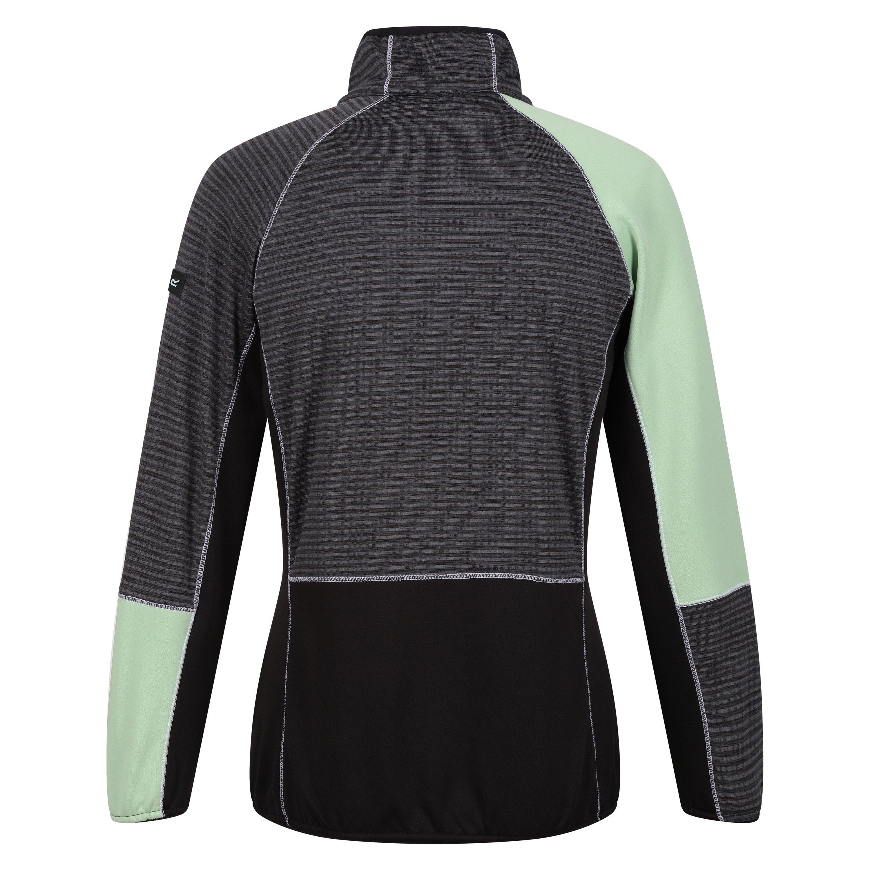 SlGry/QuiGrn - Regatta - Women's Yare VIII Water-Repellent Sculpted Fit Softshell Jacket - 2