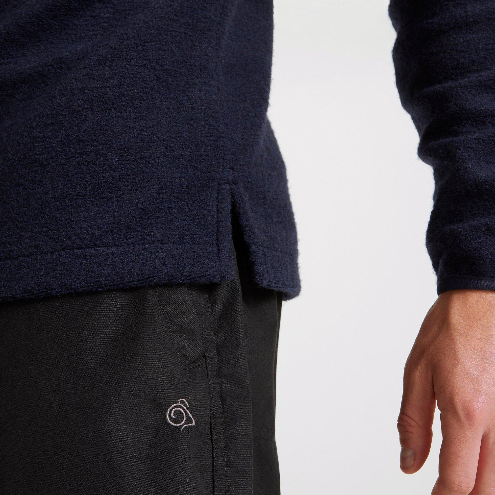 Blue Navy - Craghoppers - Men's Crag Edwin quarter Zip Fleece Fabric - 5