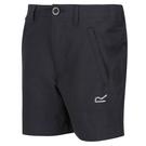 Gris phoque - Regatta - pleat-detail belted knee-length shorts Nero - 6