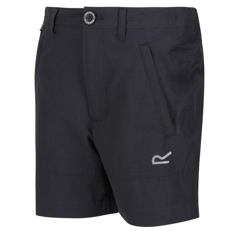 Gris phoque - Regatta - pleat-detail belted knee-length shorts Nero - 3
