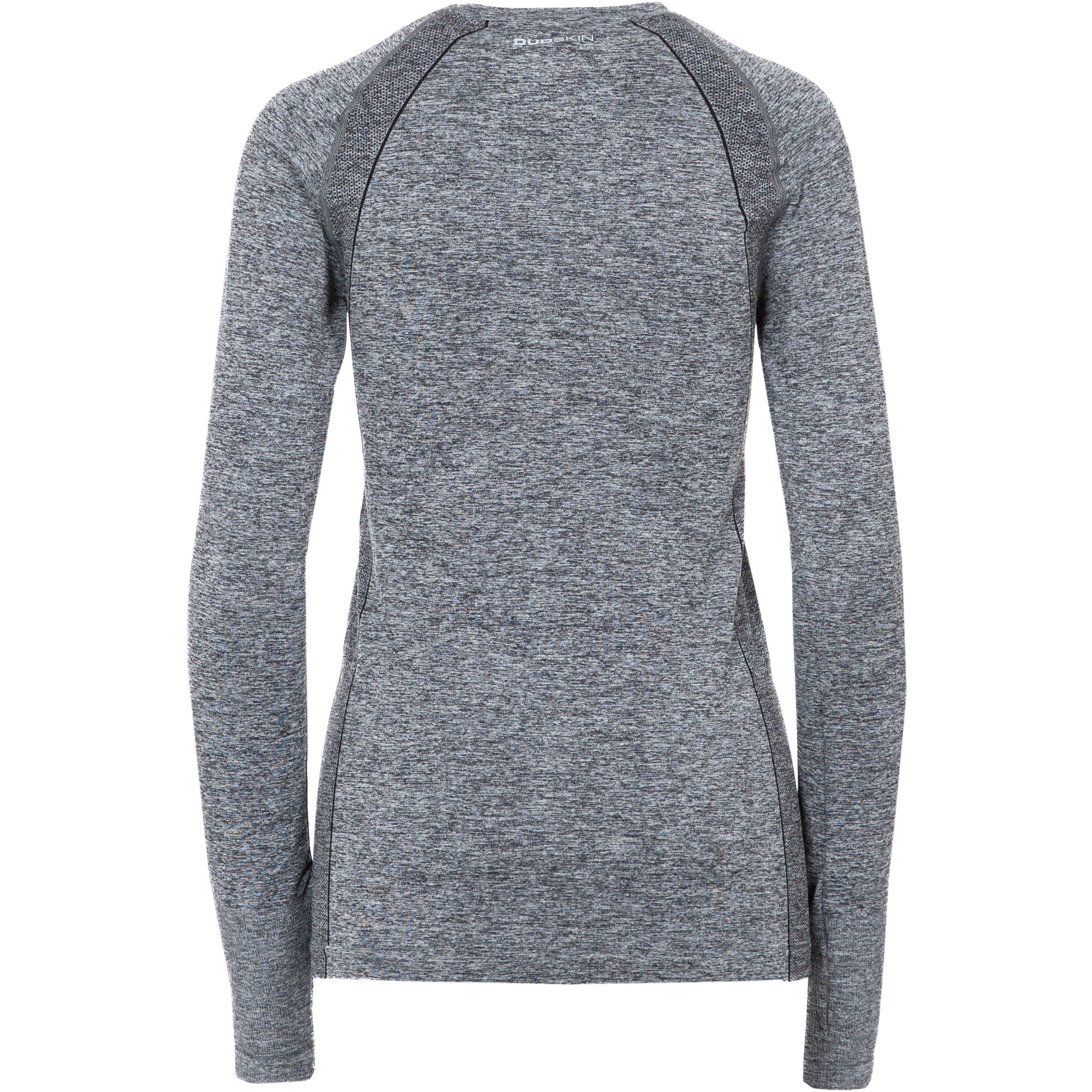 Black Marl - Trespass - Women's Welina Long-Sleeve Performance T-Shirt - 1