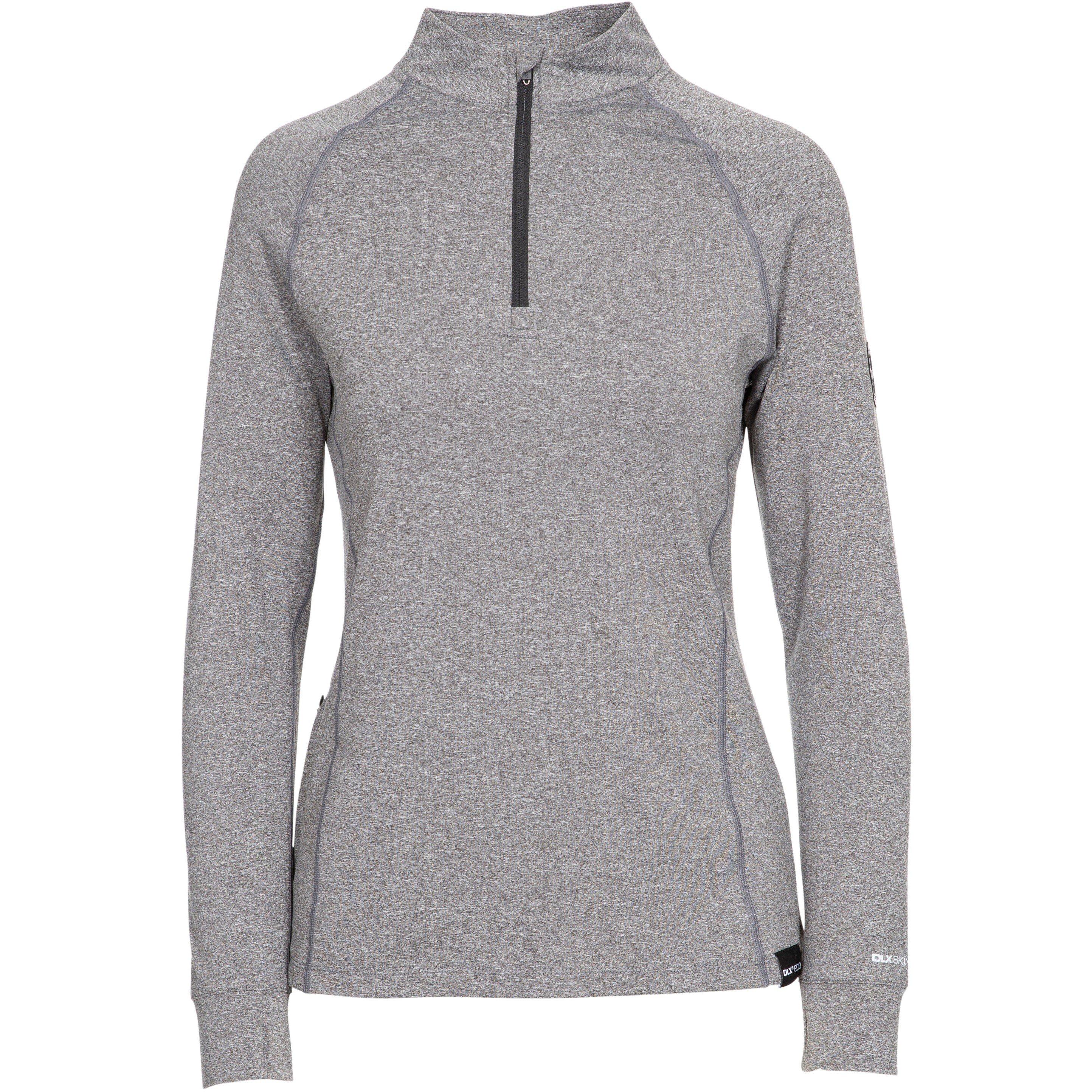 Grey Marl - DLX - Women's Briana Long-Sleeve Performance T-Shirt - 1