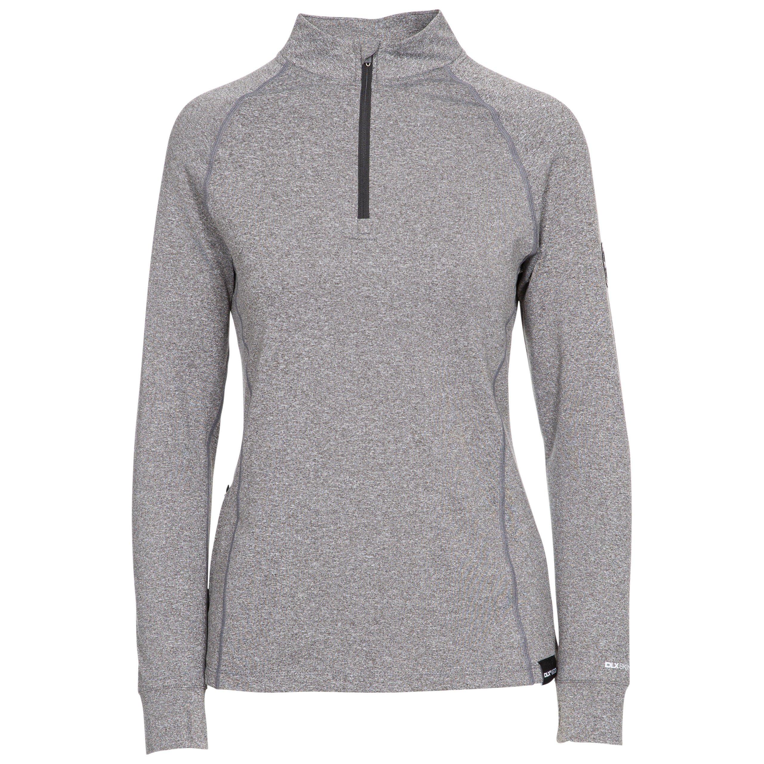 Grey Marl - DLX - Briana Long-Sleeve Performance T-Shirt - 2