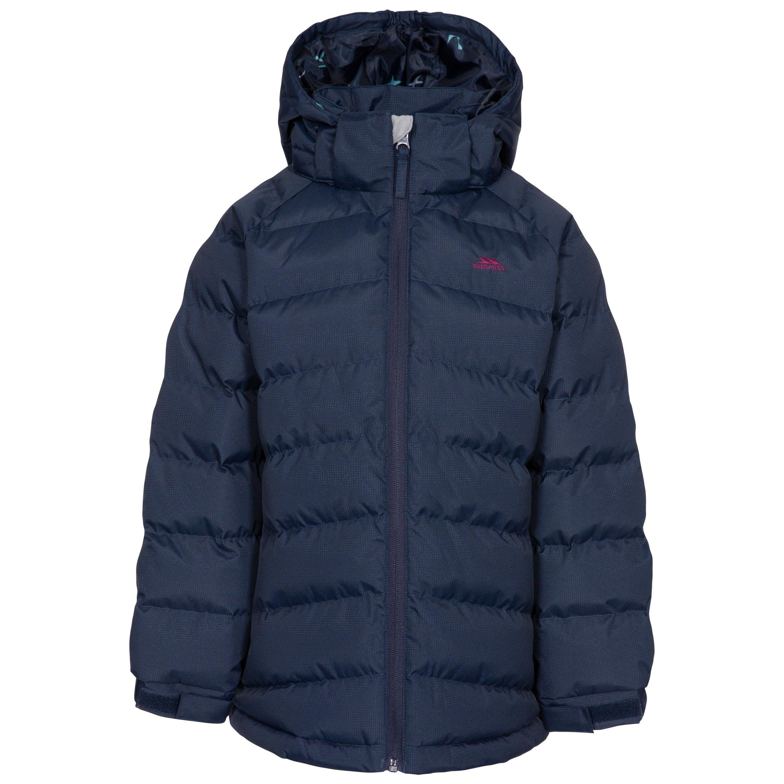 Trespass Girls Kids' Amira Insulated Lightweight Puffer Jacket - Navy - 5-6 Yrs