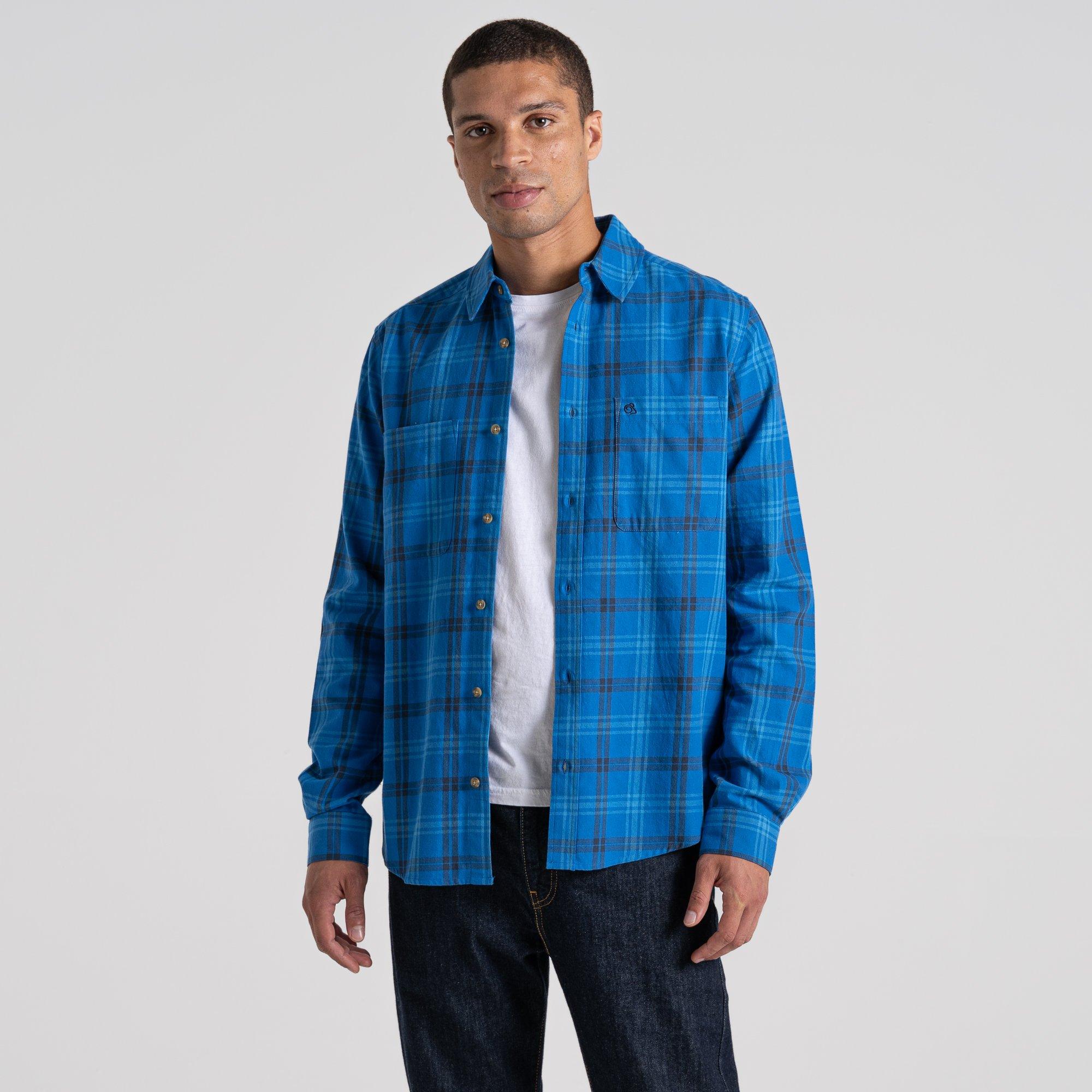 BoltBlue CHK - Craghoppers - Men's Lonbard Long Sleeve Shirt - 1