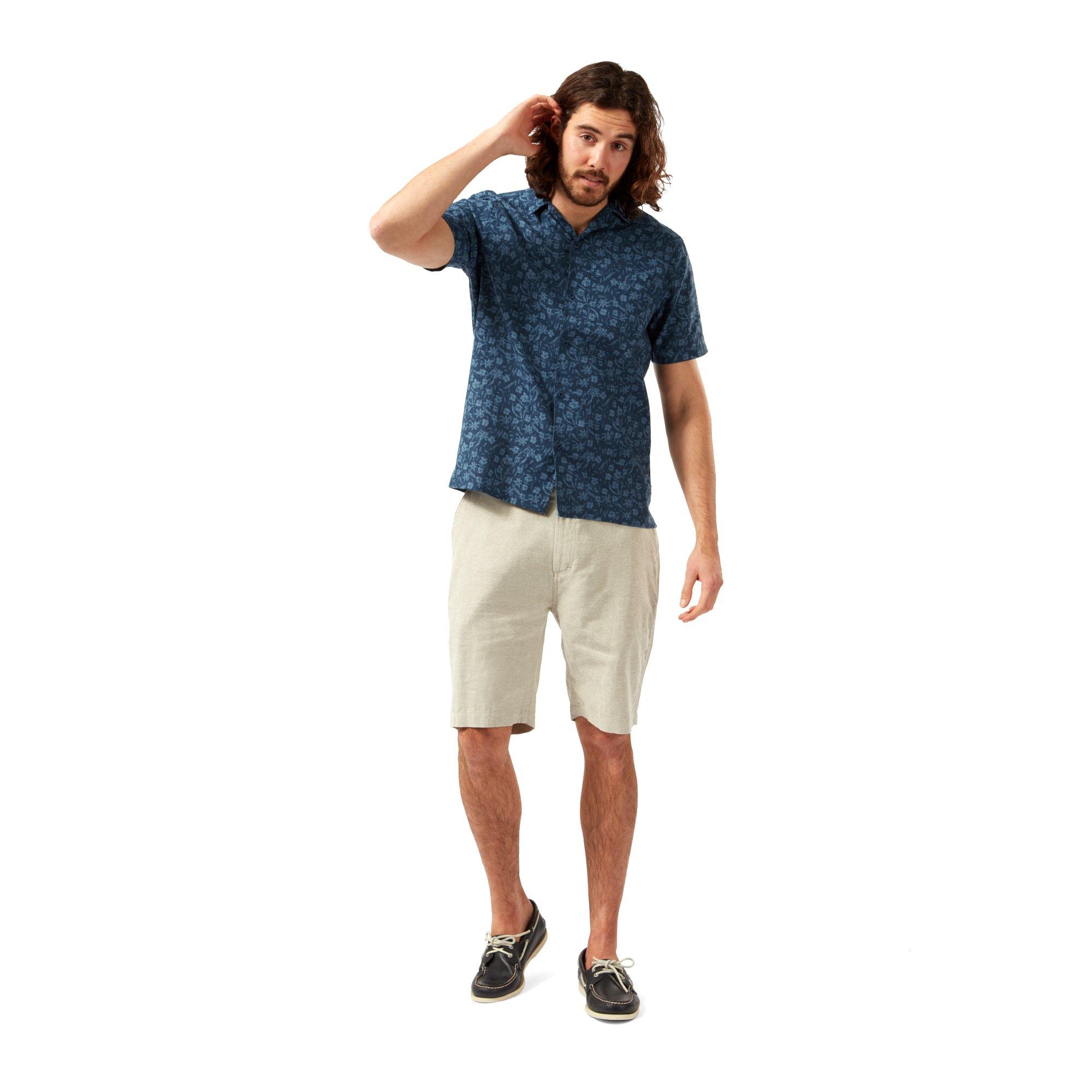 PosdnBlu Prt - Craghoppers - Men's Crag Passport Short-Sleeve Shirt - 4