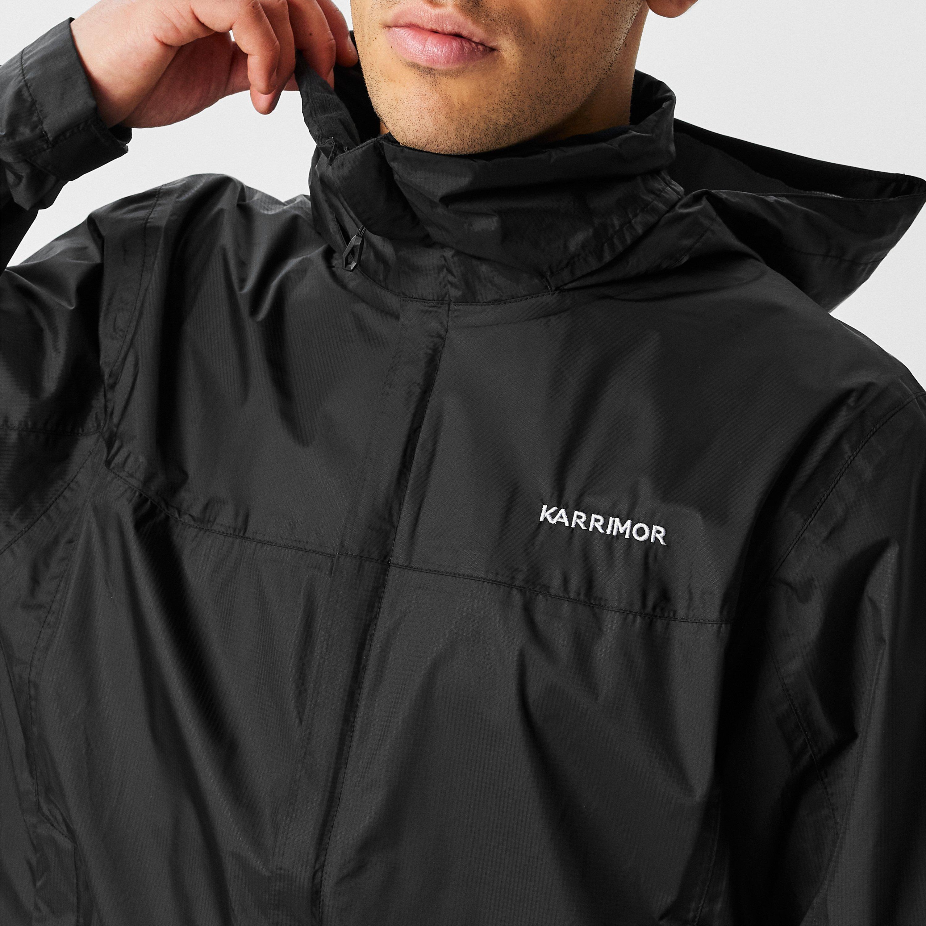 Black - Karrimor - Men's KARRIMOR Lightweight PFC-Free DWR Packable Waterproof Jacket - 5