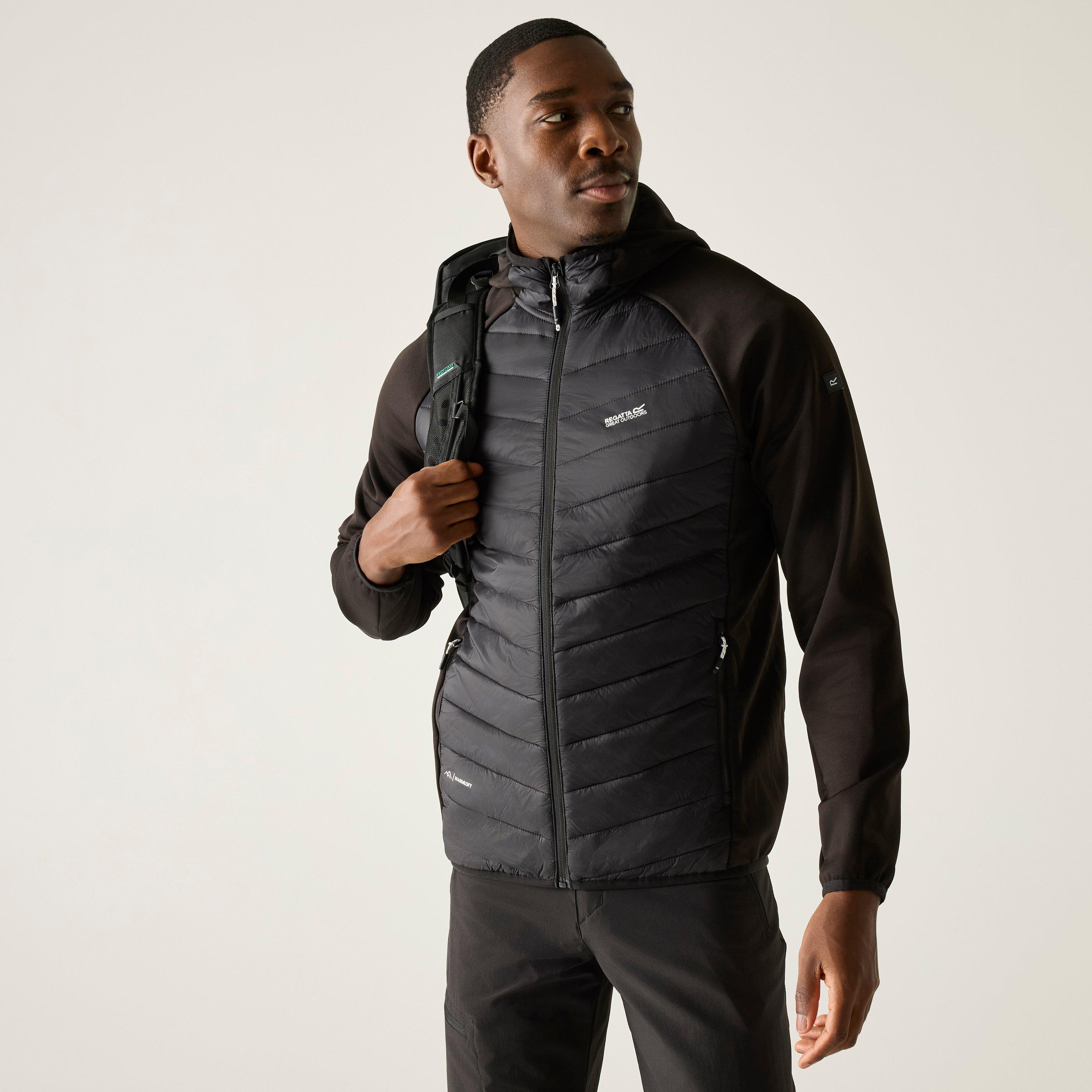 Regatta Men's Andreson Water Resistant Hooded Long Sleeve Insulated Puffer Jacket - Black - 2XL