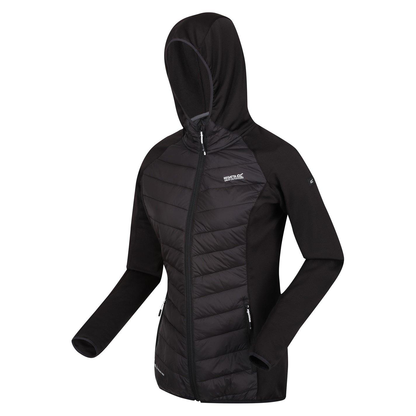 Black - Regatta - Womens Andreson Water Resistant Hooded Long Sleeve Insulated Puffer Jacket - 7
