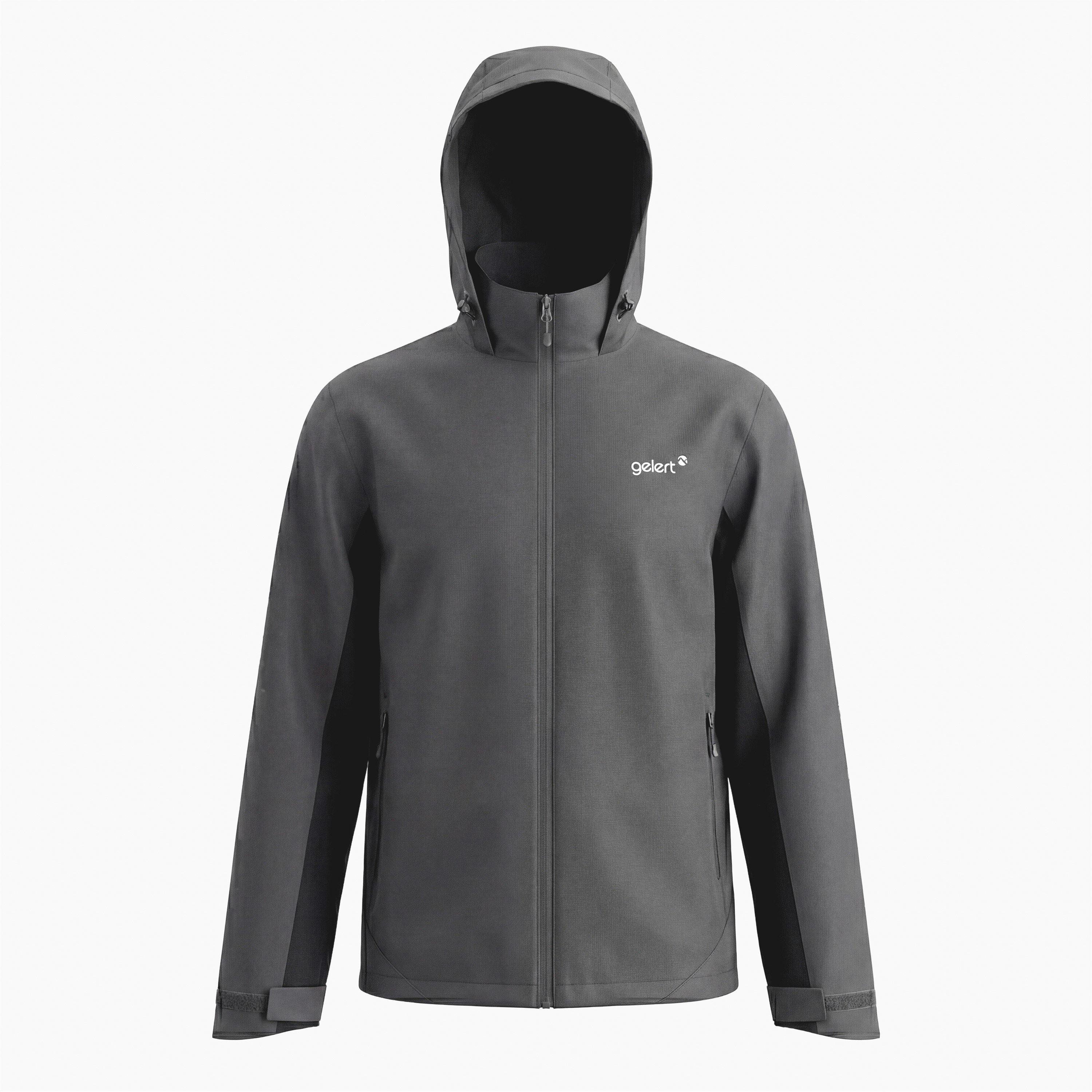 Carvão/Vermelho - Gelert - Mens Horizon Stormlite 5000mm Waterproof Long Sleeve Waterproof Jacket - 1