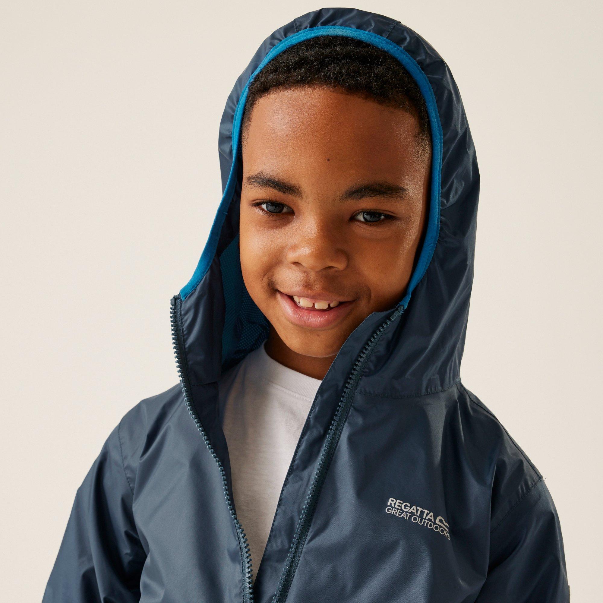 Moonlight Denim - Regatta - Kids' Lever II Long Sleeve Waterproof Jacket - 4
