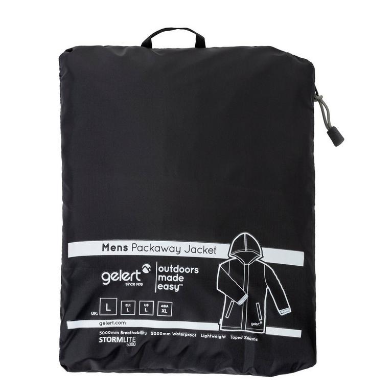 Noir - Gelert - Packaway Mens Waterproof Jacket - 4