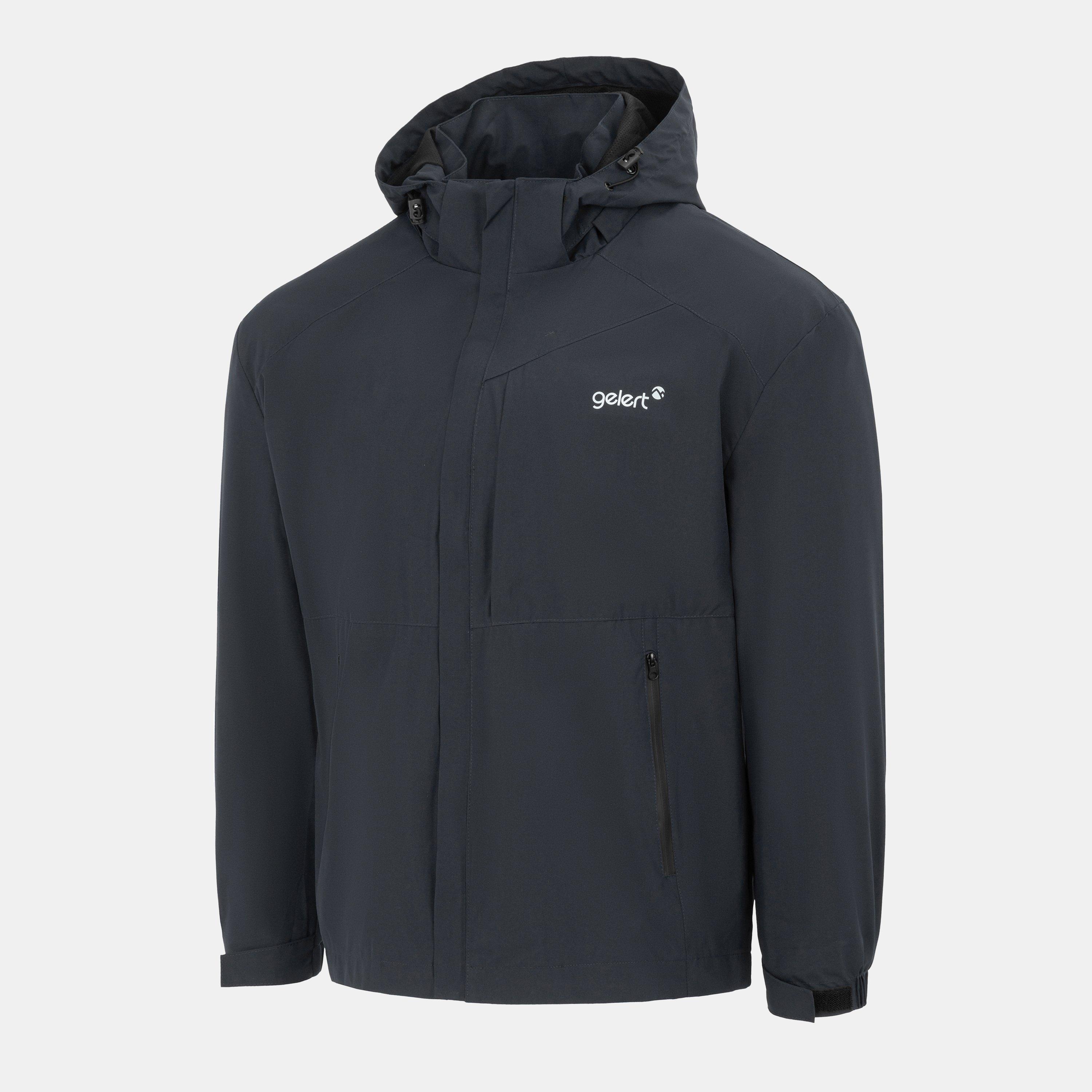 Dark Grey - Gelert - Men's Hooded Water Resistant Windproof Waterproof Jacket - 7