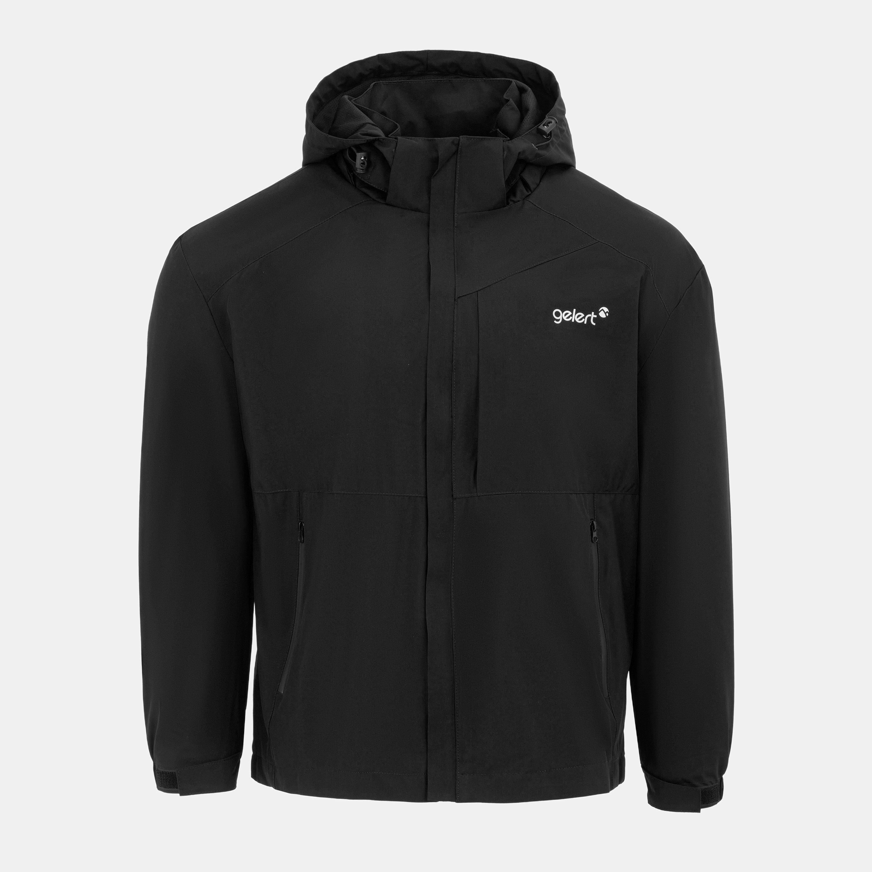 Sort - Gelert - Men's Hooded Water Resistant Windproof Waterproof Jacket - 1