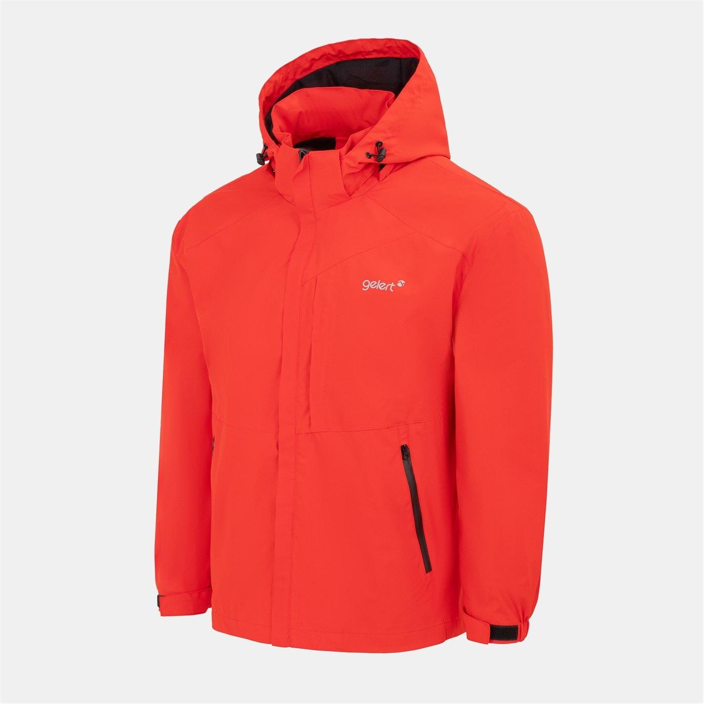 Gelert Men's Hooded Water Resistant Windproof Waterproof Jacket - Red - S