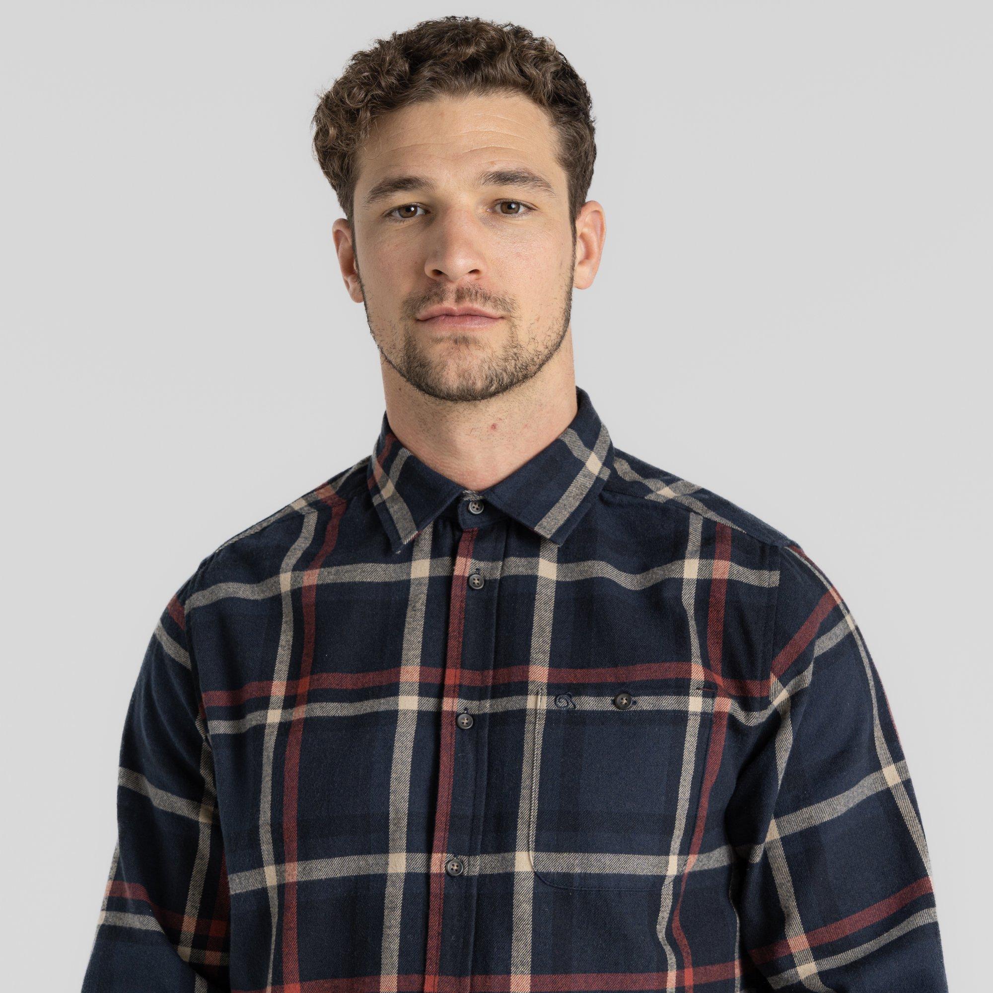 Plava Mornarska Karirana - Craghoppers - Men's Crag Wald Long-Sleeve Shirt - 7