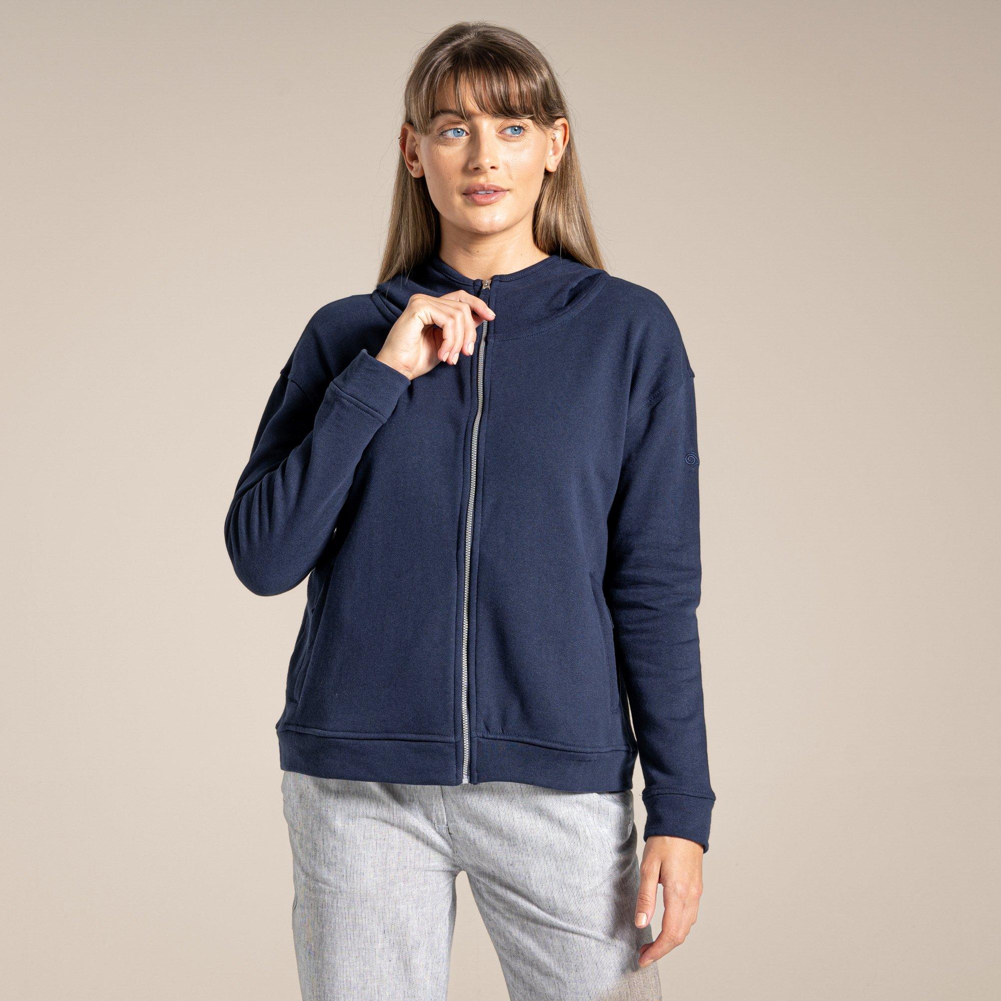 Blue Navy - Craghoppers - Women's Eden Hooded Full Zip Fleece - 1