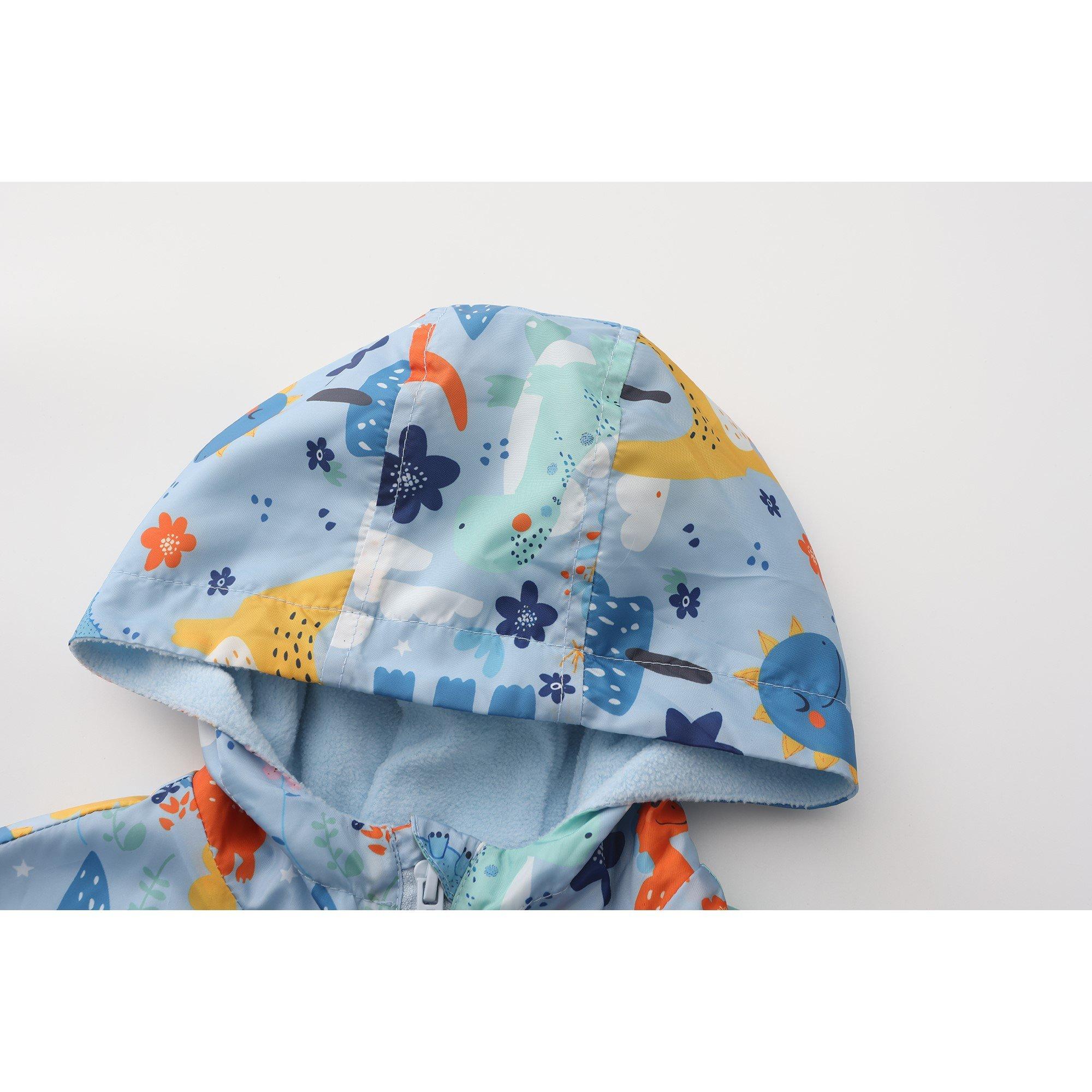 AOP - Star - Print Hooded Micro Fleece Rain Anorak - 3