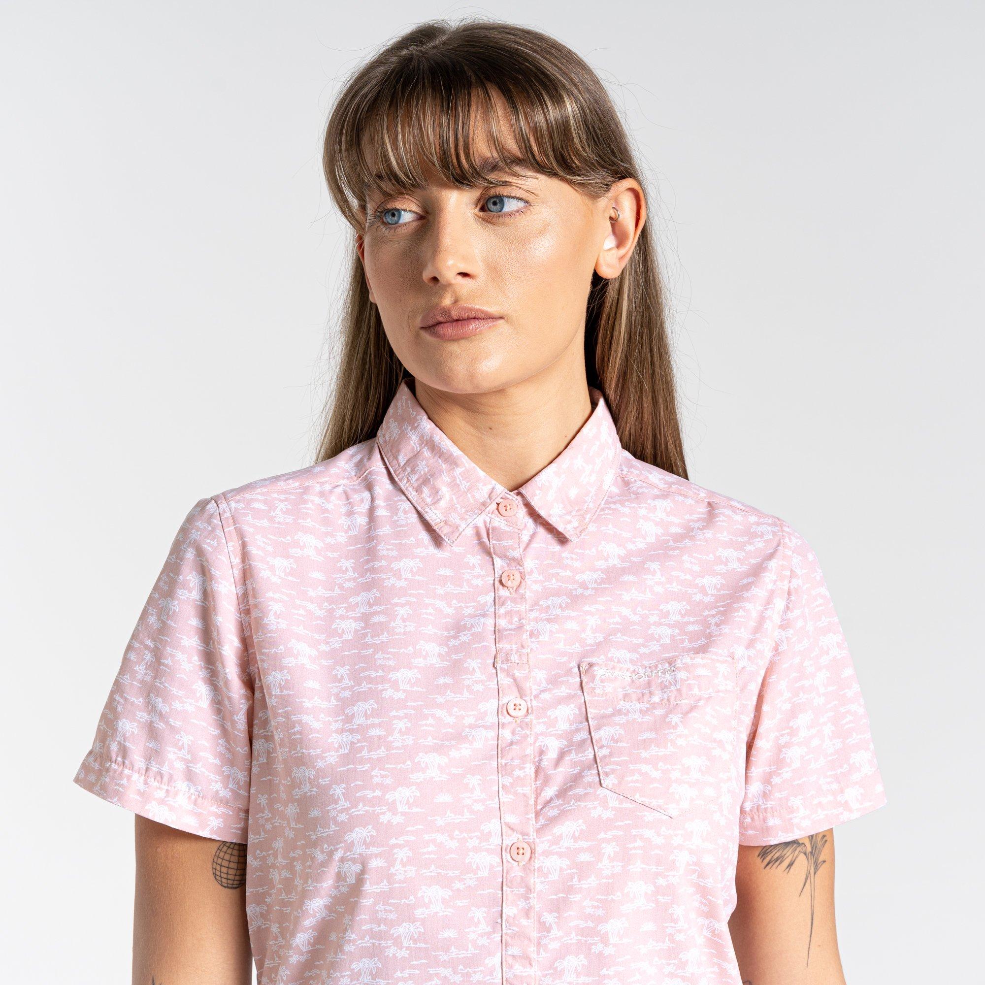 PinkClay Prt - Craghoppers - Women's Crag Tillia Short-Sleeve Shirt - 6