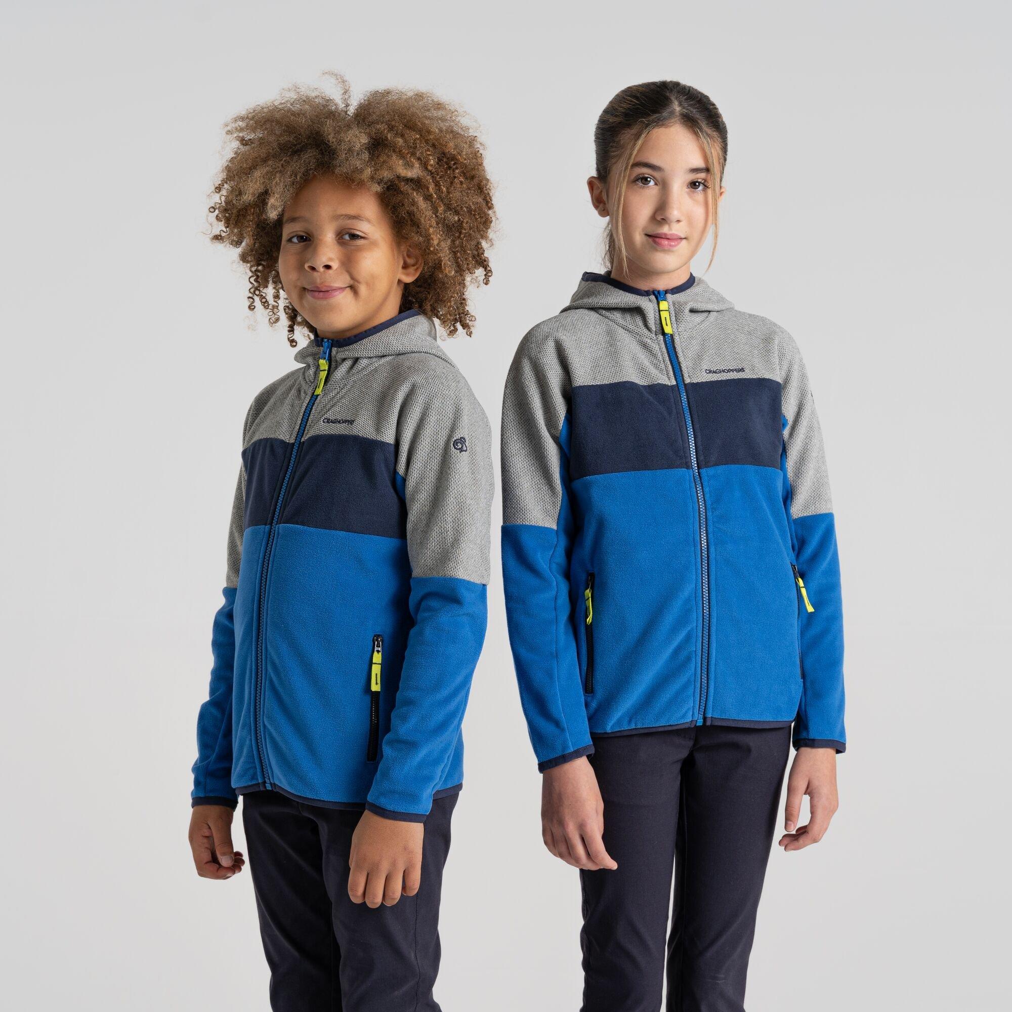 Bolt/Grey ML - Craghoppers - Unisex Kids' Crag Linden Full-Zip Fleece - 1