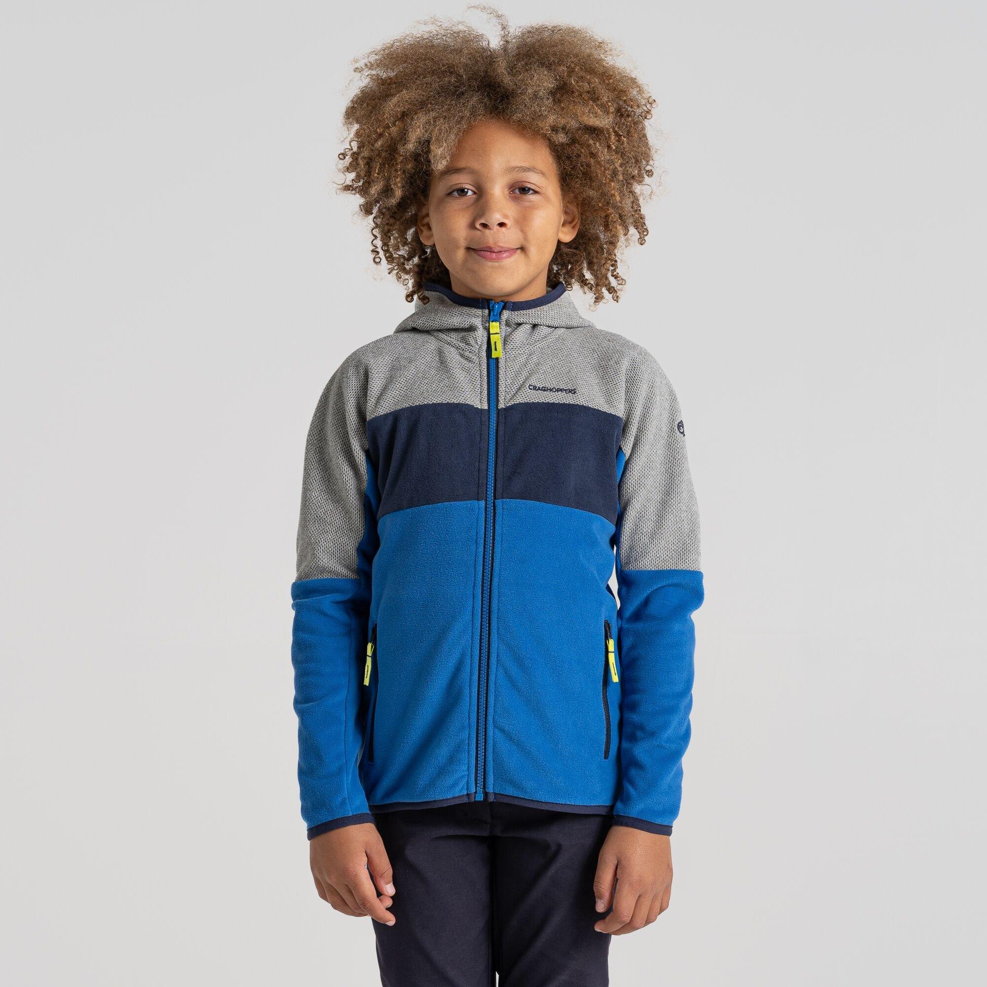 Bolt/Grey ML - Craghoppers - Unisex Kids' Crag Linden Full-Zip Fleece - 2
