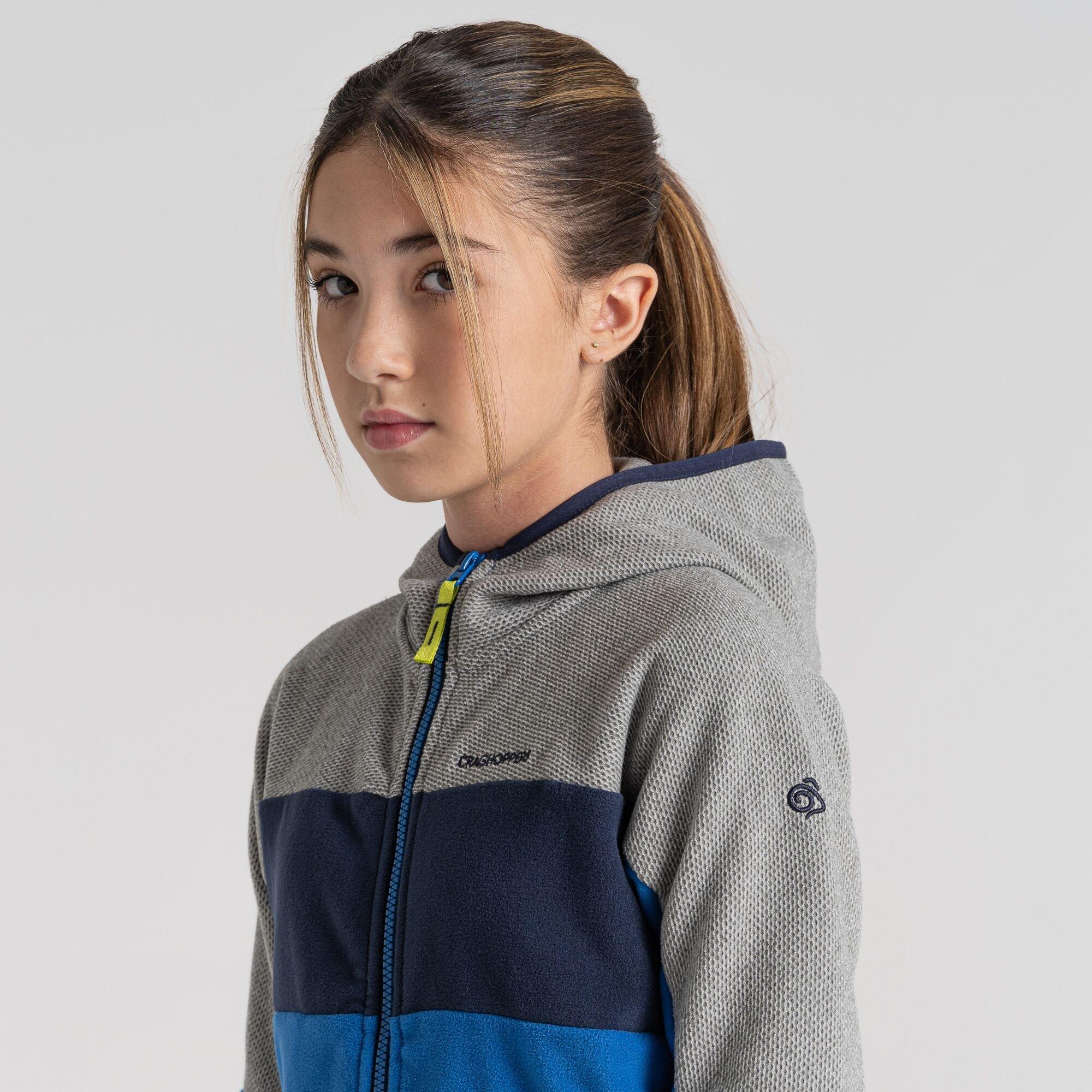 Bolt/Grey ML - Craghoppers - Unisex Kids' Crag Linden Full-Zip Fleece - 6