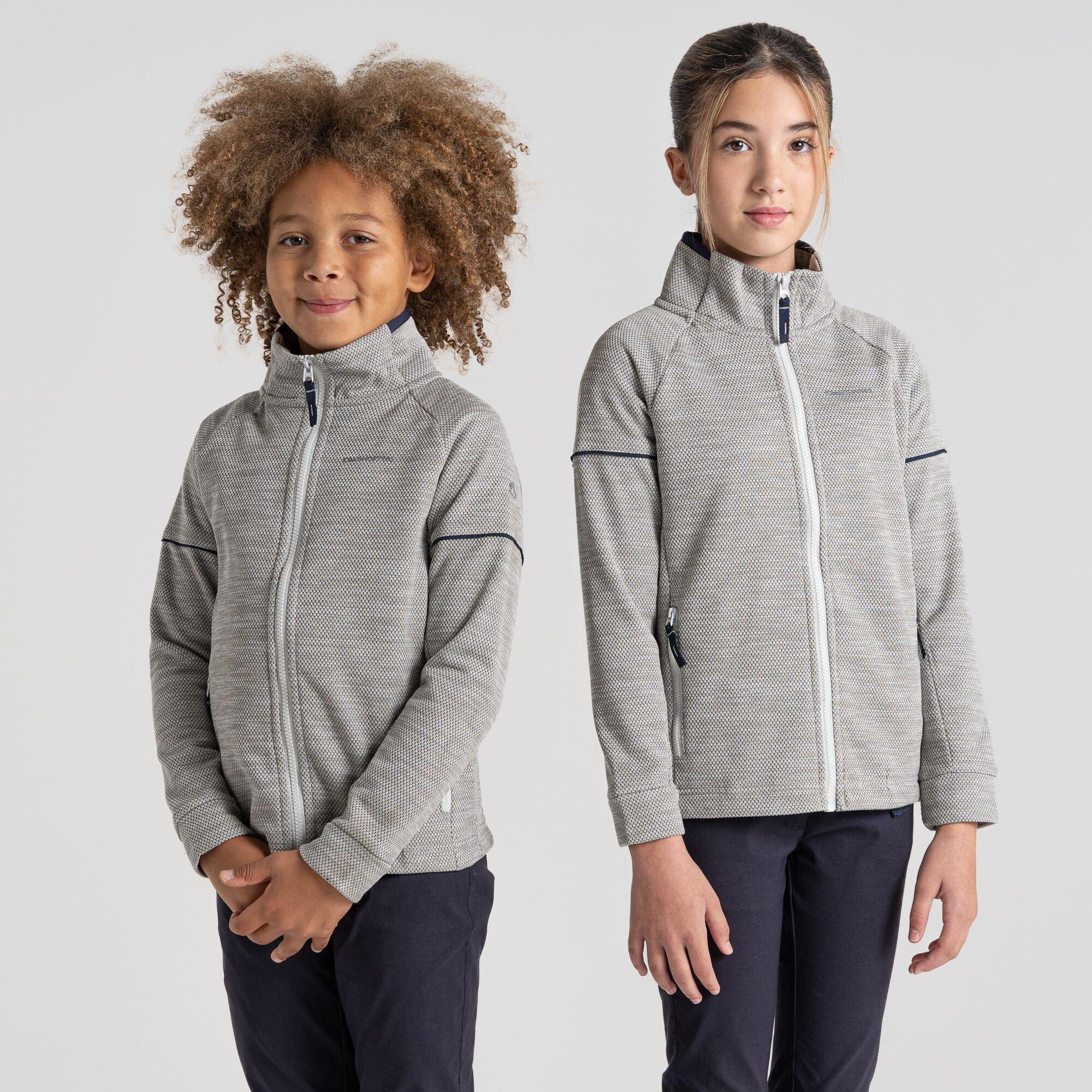 Silver Cloud - Craghoppers - Unisex Kids' Crag Nico Hooded Full-Zip Fleece - 1