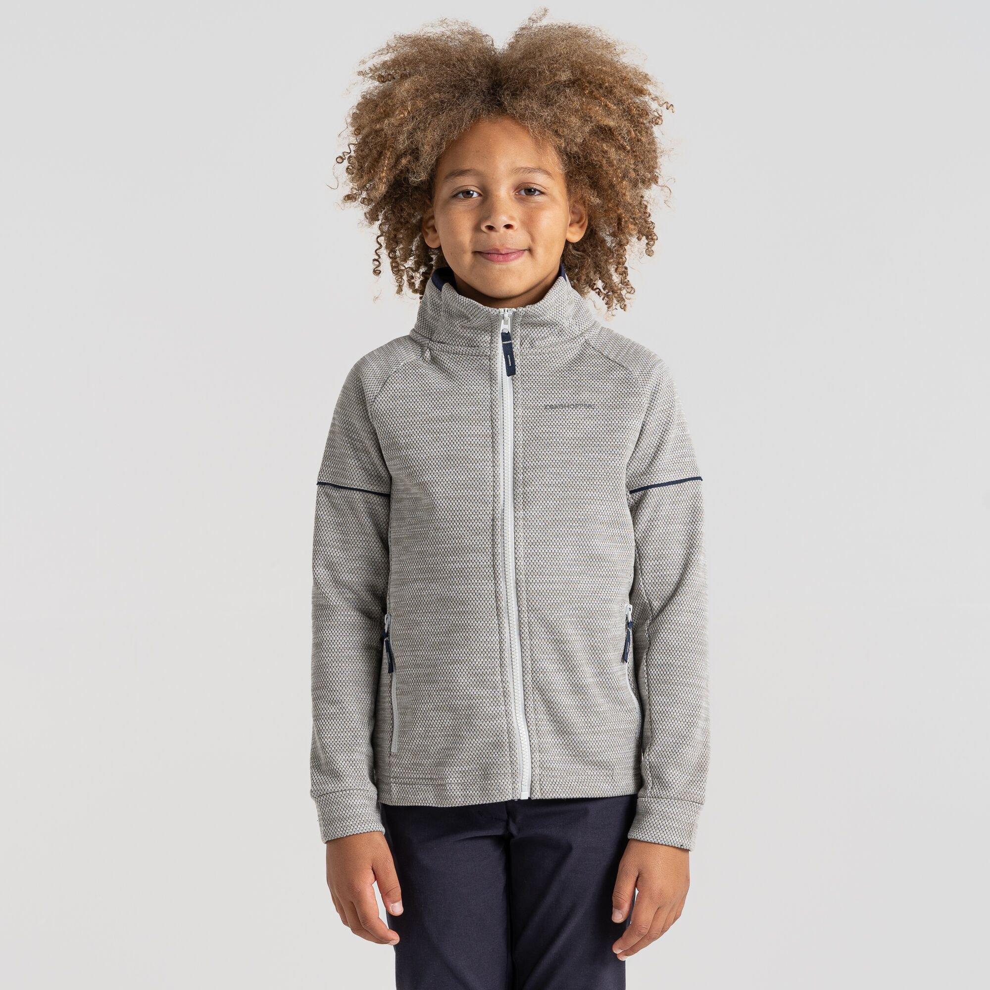 Zilveren Wolk - Craghoppers - Unisex Kids' Crag Nico Hooded Full-Zip Fleece - 4