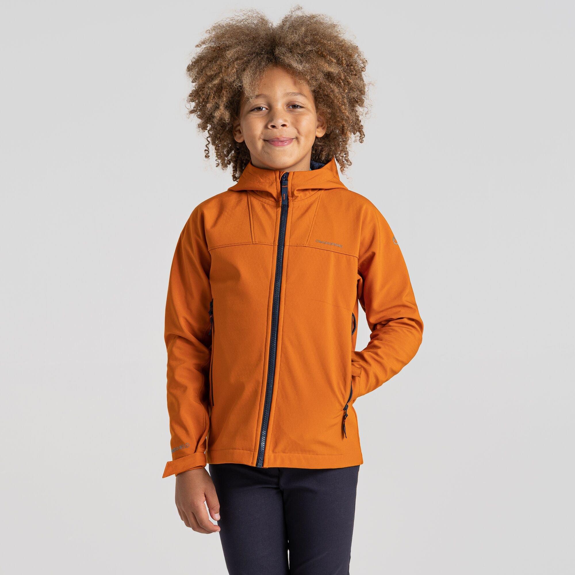 Canyon Orng - Craghoppers - Unisex Kids' Crag Landon Hooded Softshell Jacket - 4
