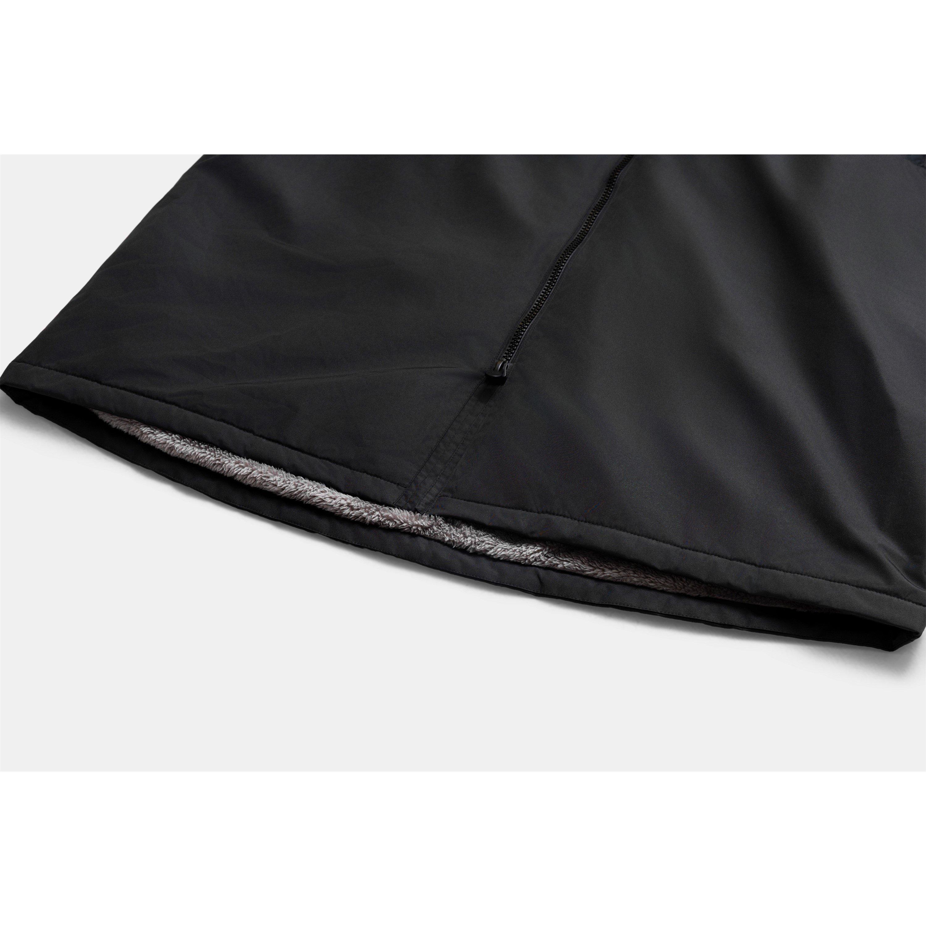 Black - Gul - Unisex Adults Waterproof Fleece Lined Long Sleeve Oversized Fit Insulated Robe - 9