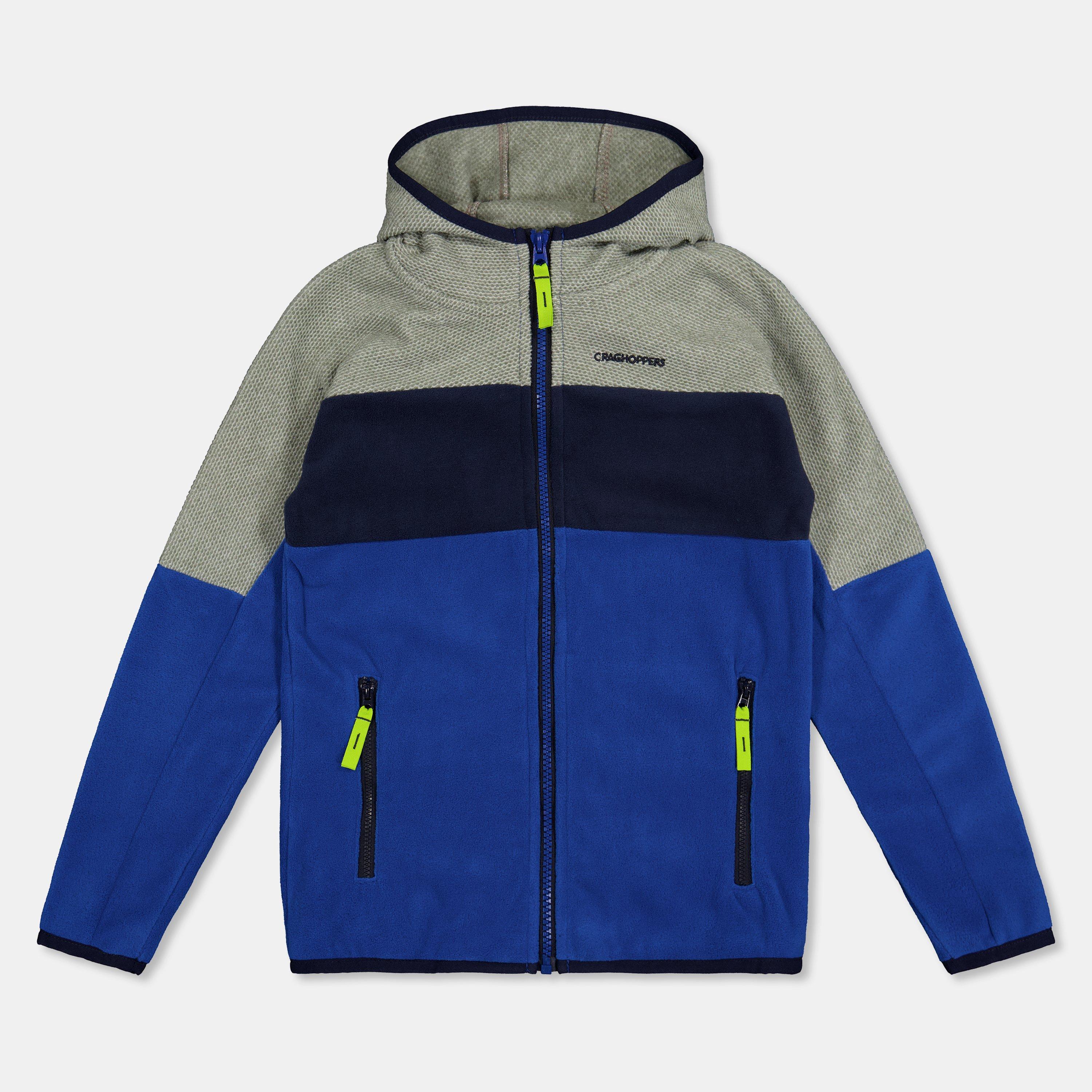 Bolt/Grey ML - Craghoppers - Unisex Kids' Crag Linden Full-Zip Fleece Hoodie - 1