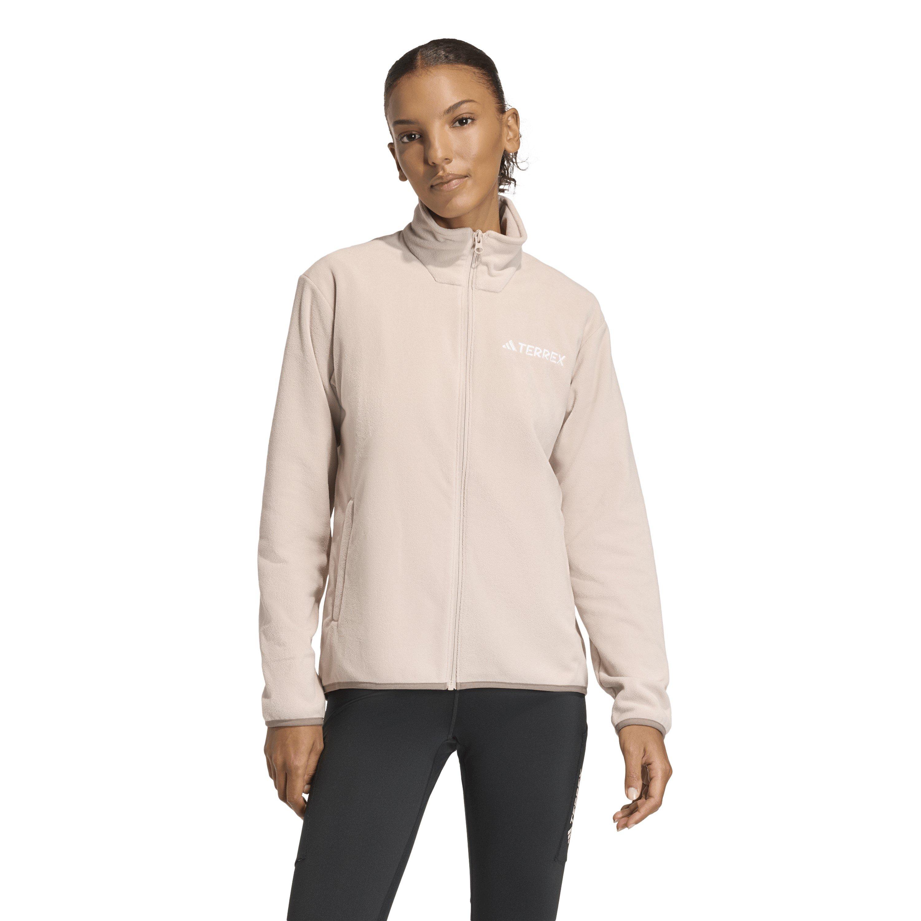 Wonder Taupe - adidas - Women's Full Zip Fleece - 2