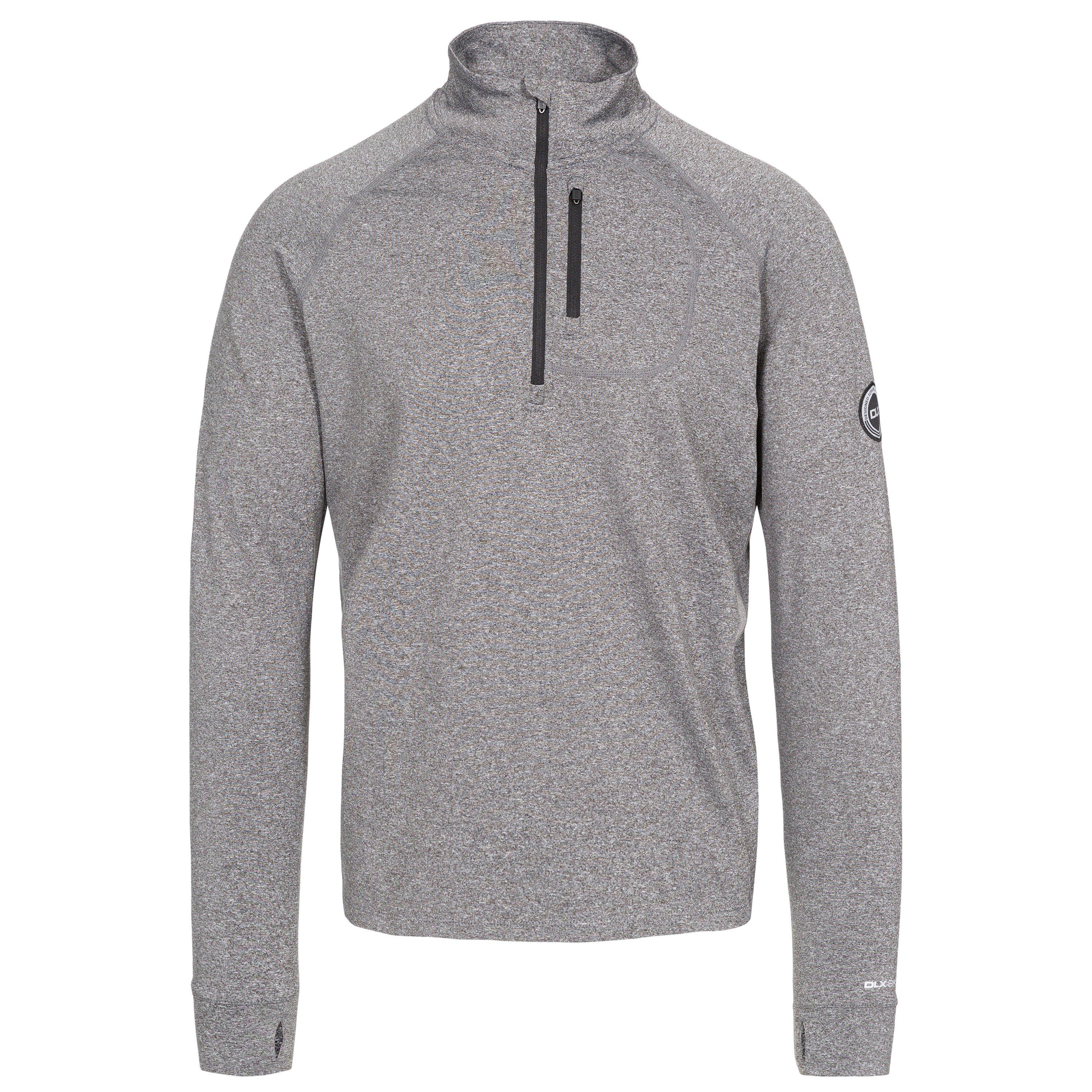 Grigio Marl - DLX - Nicholas Long-Sleeve Performance T-Shirt - 1