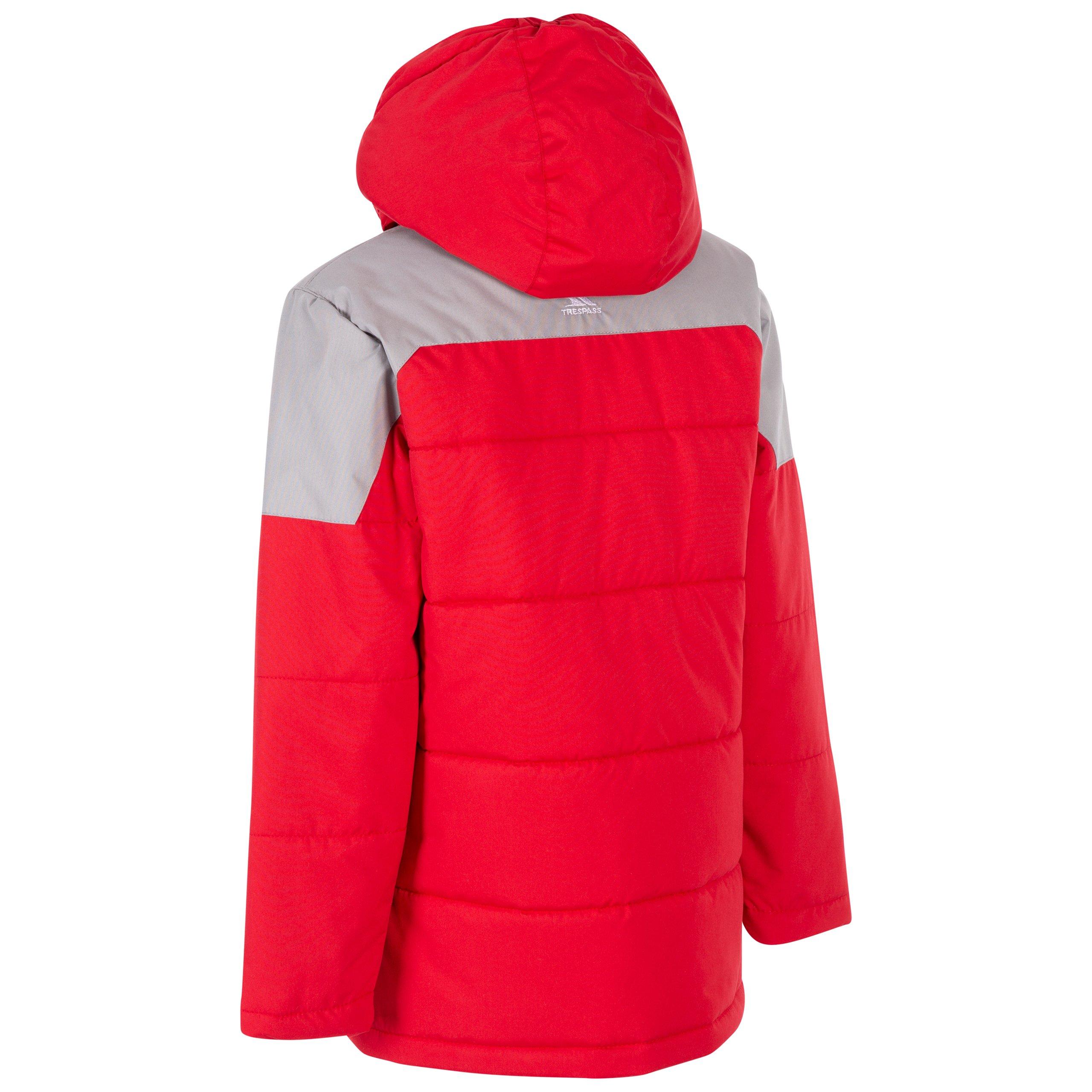 Red - Trespass - Kids' Recoil Insulated Puffer Jacket - 2