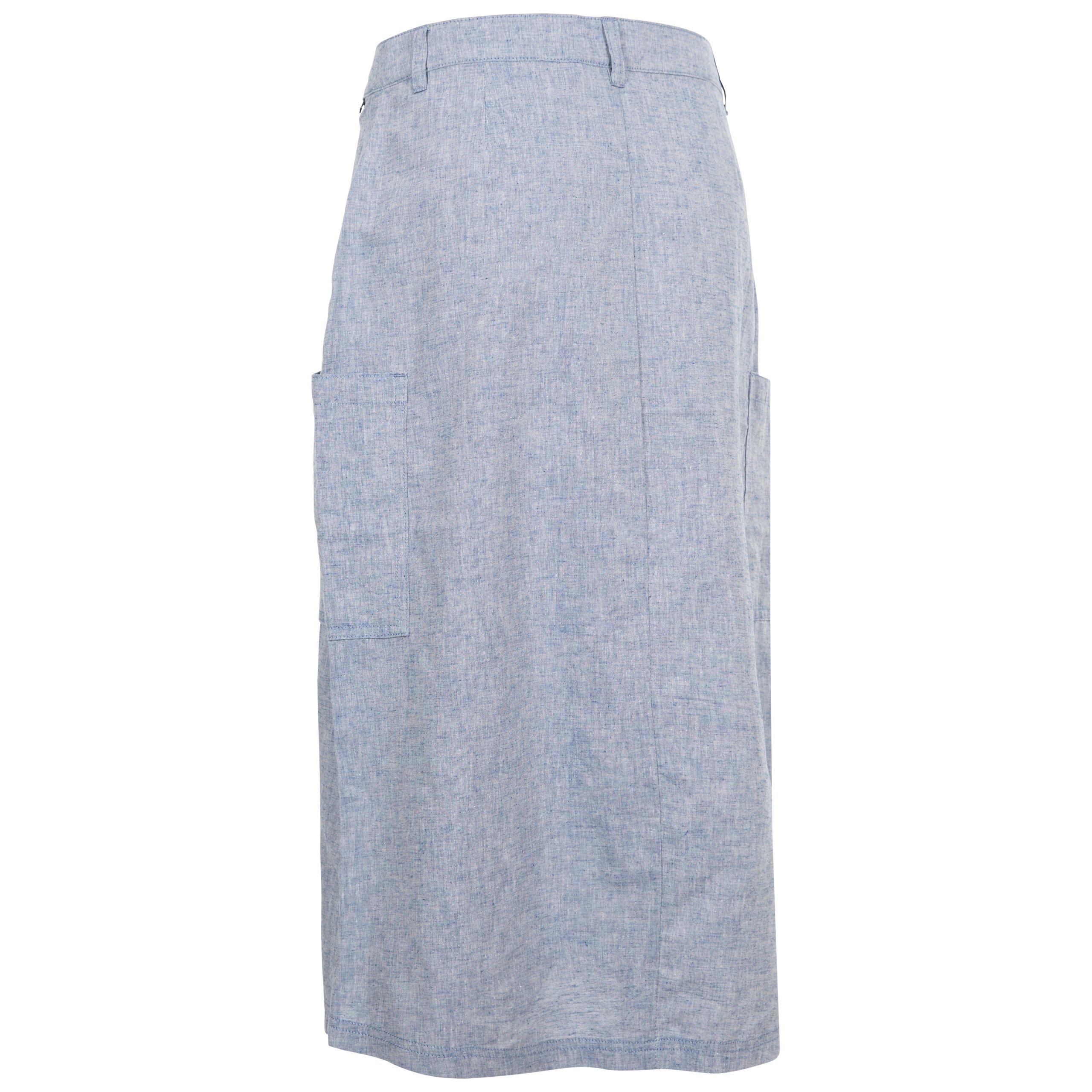 Navy Chambray - Trespass - Alexie Long Walking Skirt - 2