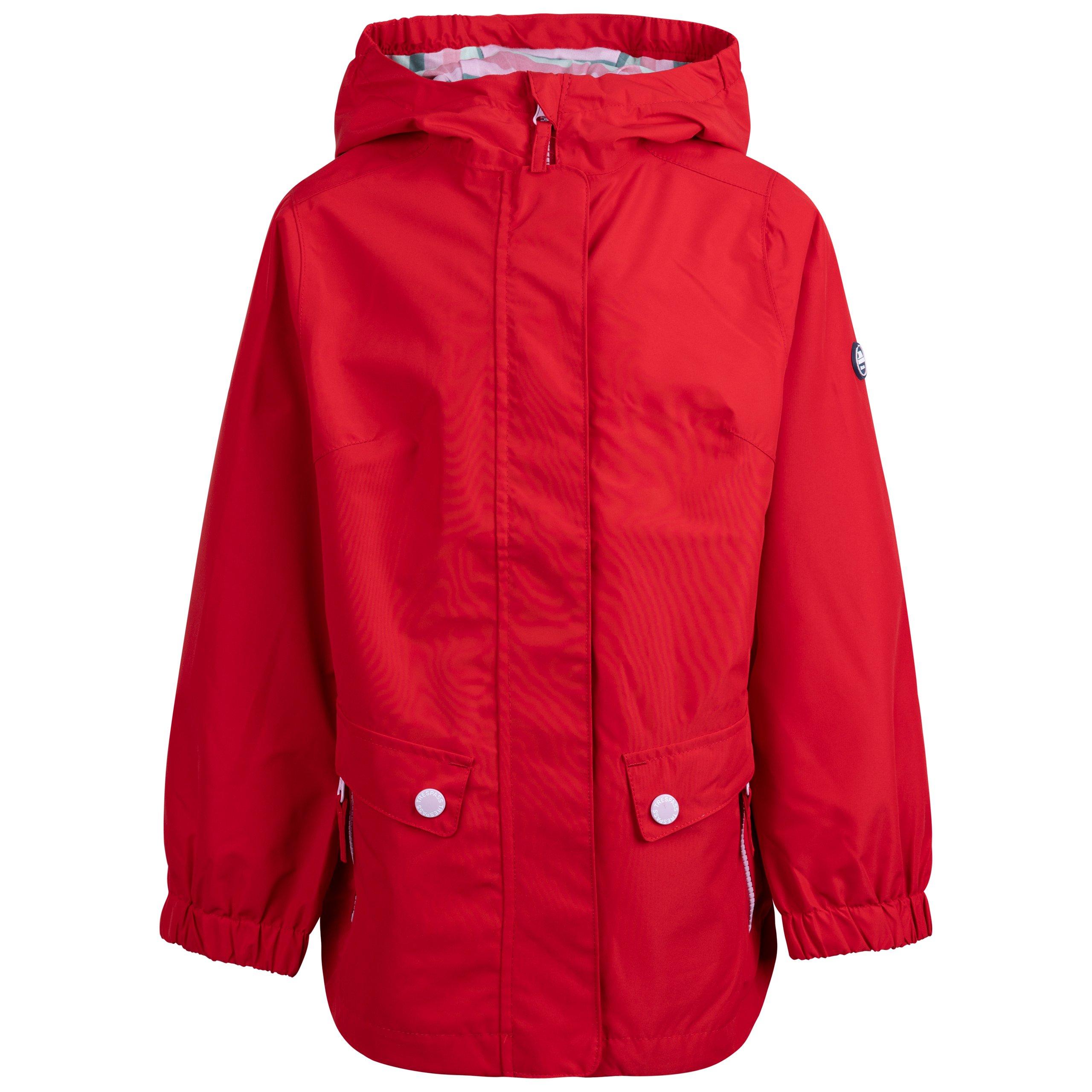 Red - Trespass - Kids' Flourish Waterproof Jacket - 1