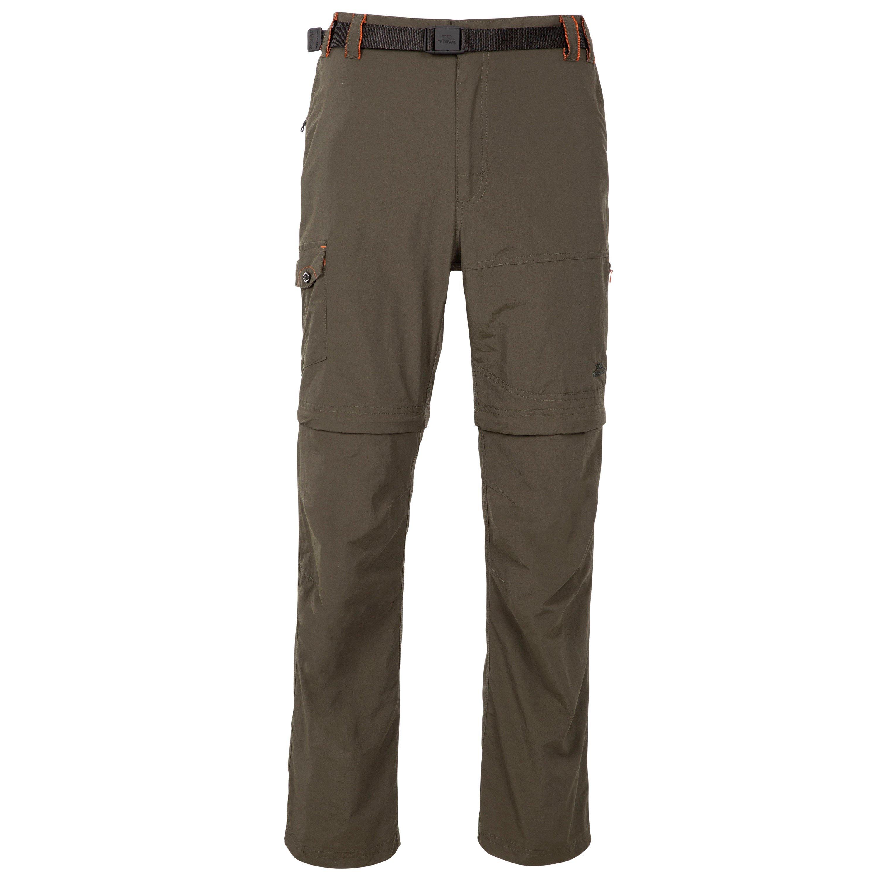 Olive - Trespass - Men's Rynne Convertible Moisture Wicking Walking Trousers - 1