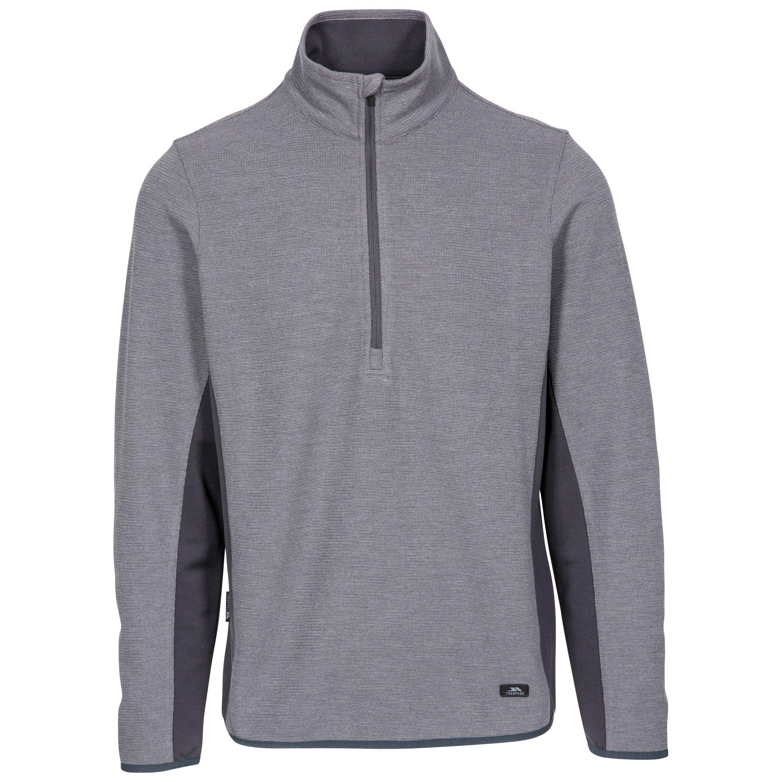 Trespass Men's Wotterham Long-Sleeve Performance T-Shirt - Storm Grey - 2X Small